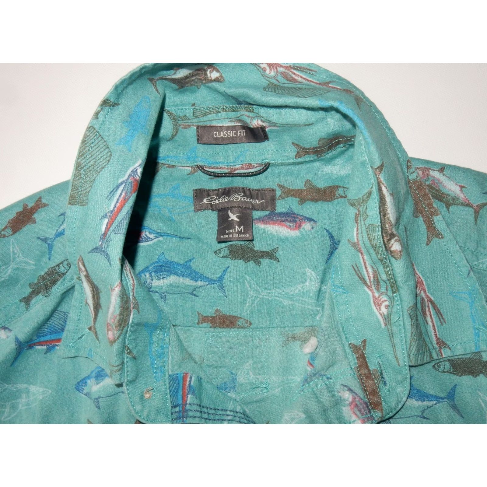 Eddie Bauer Eddie Bauer Men's Button-Up Shirt Short Sleeve Size M Blue Cotton Button Front Shirt Mens Size US M / EU 48-50 / 2 - 3 Thumbnail