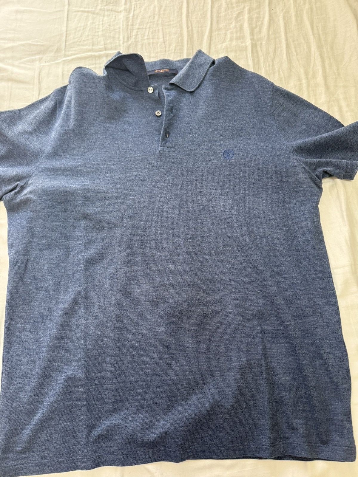 Louis Vuitton Louis Vuitton Embroidered LV Logo Polo Shirt Size US XL / EU 56 / 4 - 1 Thumbnail