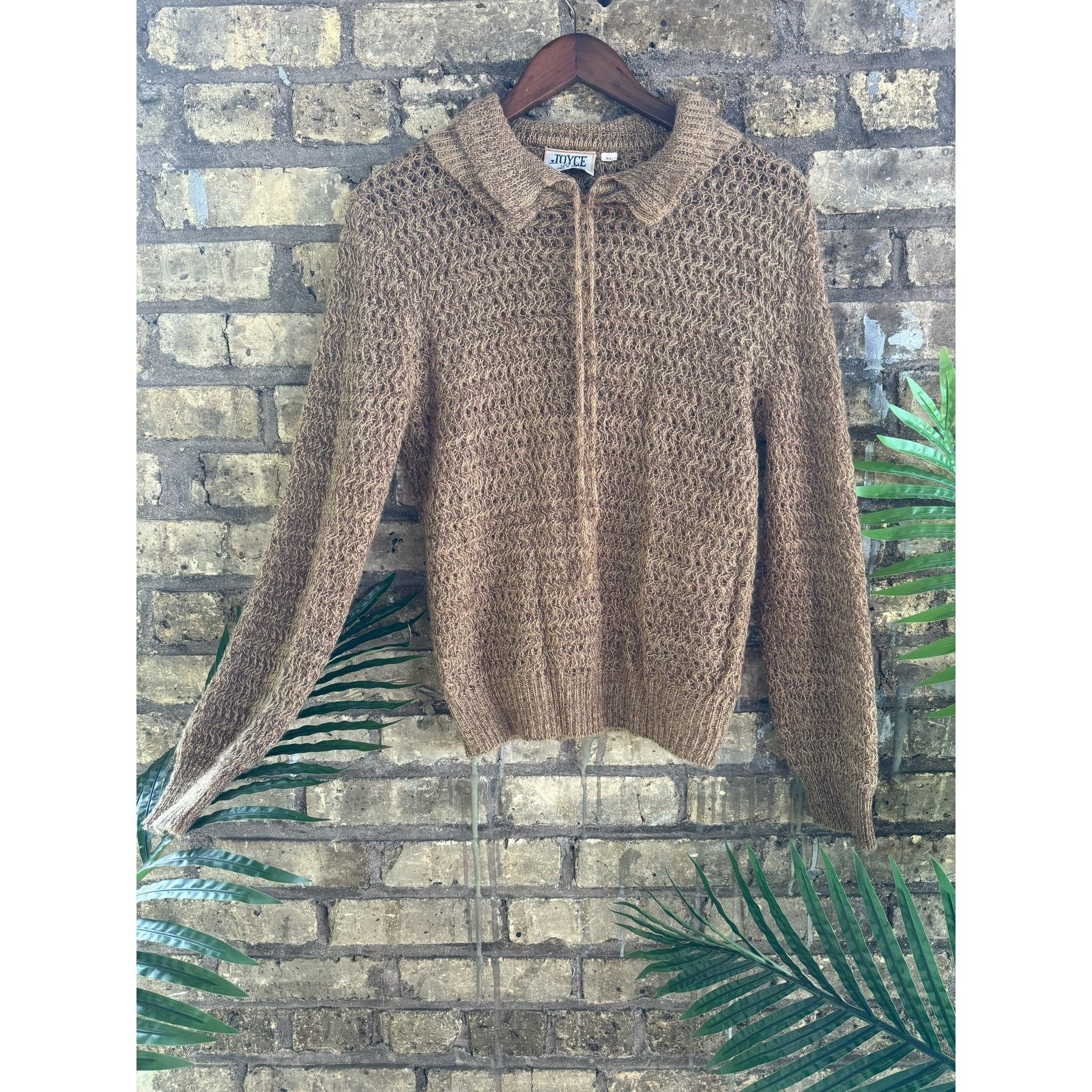 Vintage JOYCE Brown Knit Sweater Size XL / US 12-14 / IT 48-50 - 1 Preview