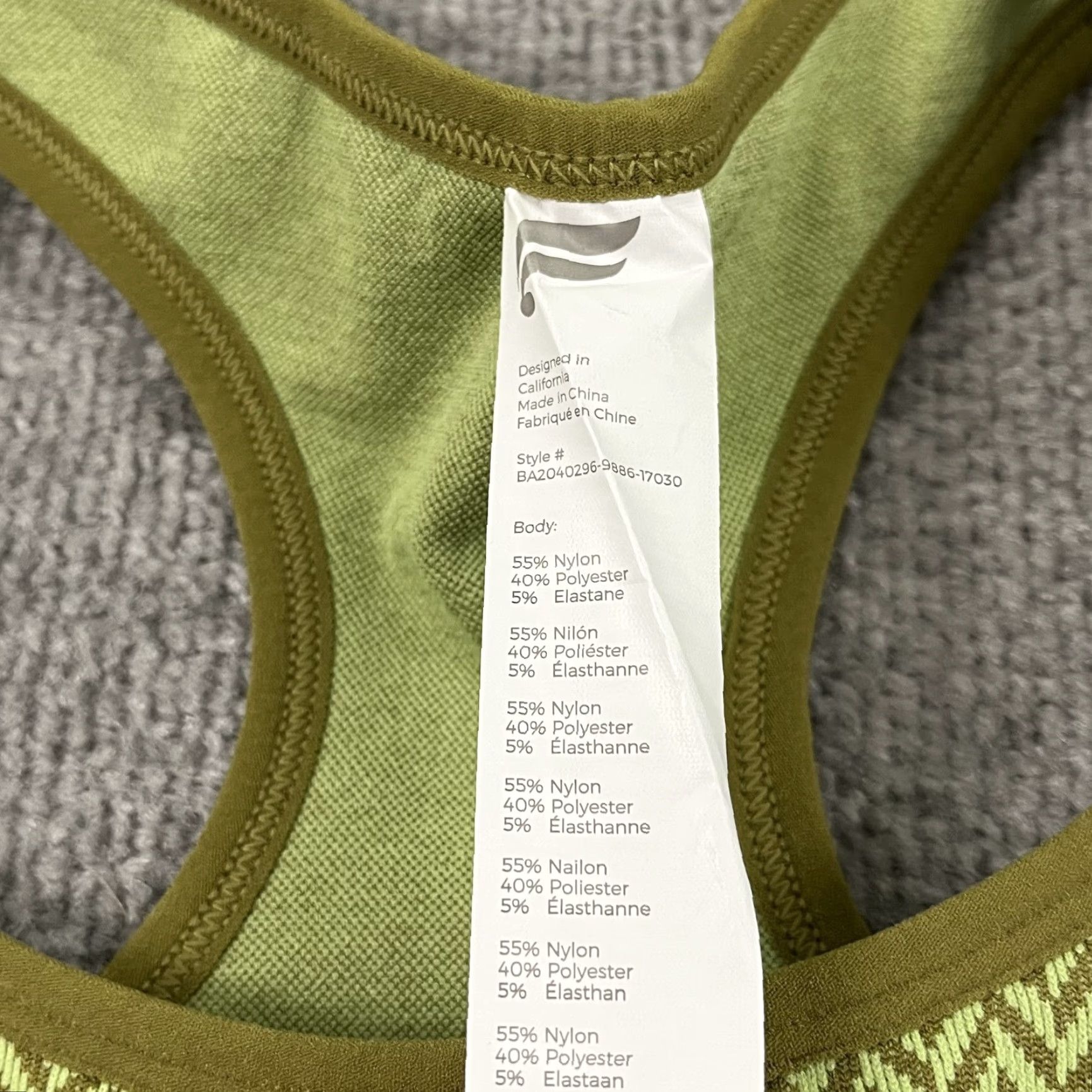Fabletics Fabletics Bianca Seamless Sports Bra Womens Size 6 Small Green Padded Gym Yoga Size ONE SIZE - 4 Thumbnail