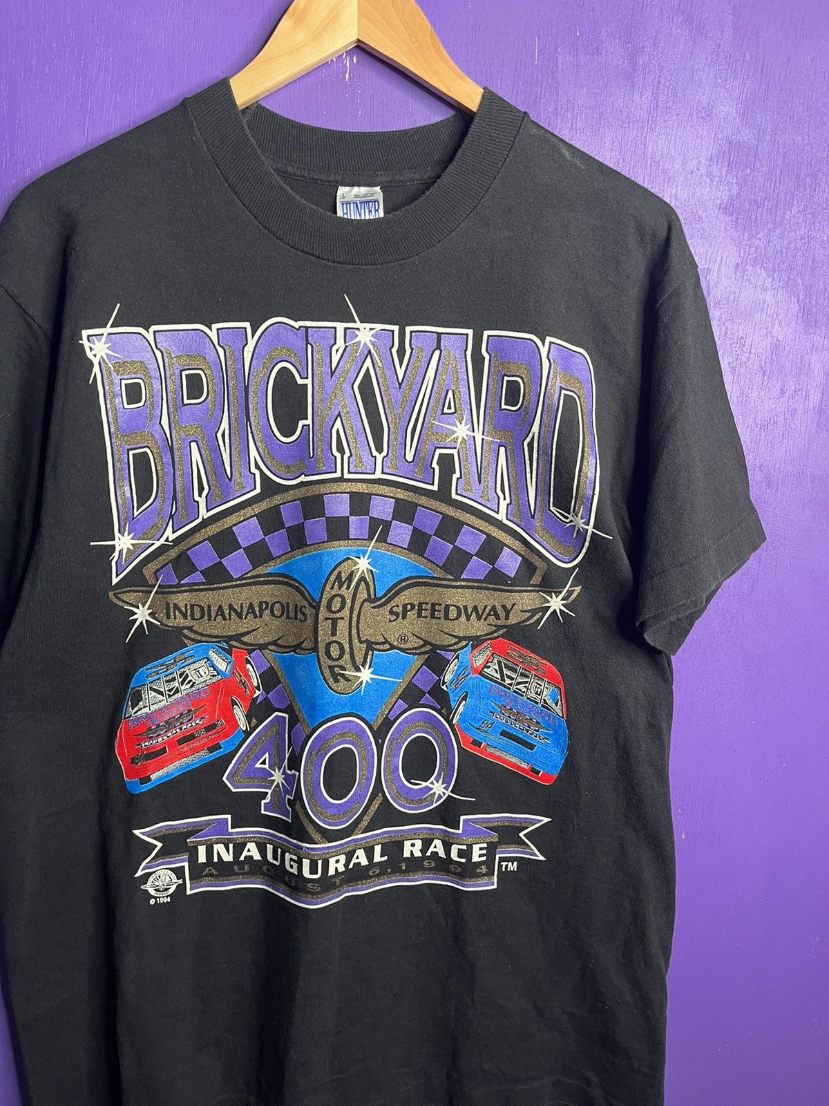 NASCAR × Vintage Vintage 1994 Brickyard 400 shining logo t-shirt Size US L / EU 52-54 / 3 - 3 Thumbnail