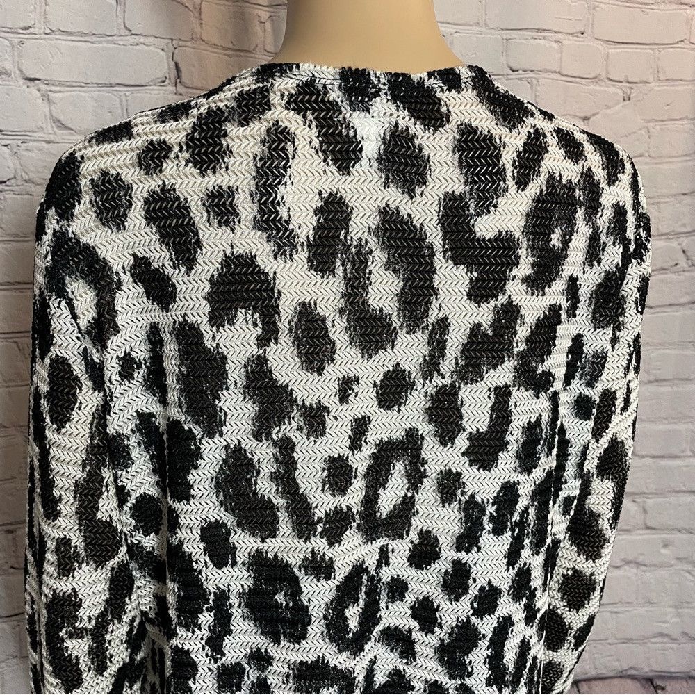 Chicos Chico's Animal Martisha Jacket Cardigan Size 2 US L Size L / US 10 / IT 46 - 6 Thumbnail