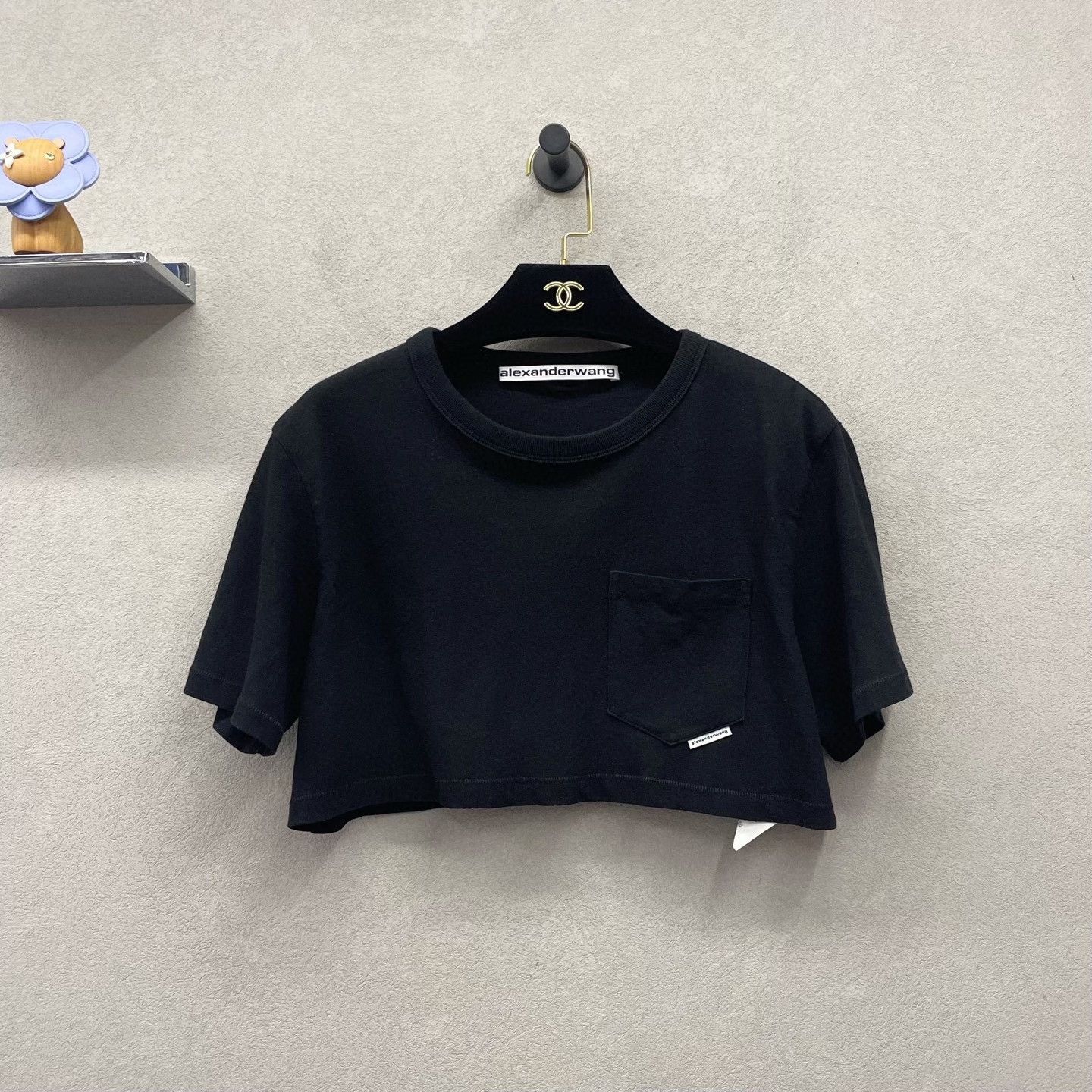 Alexander Wang Alexander Wang Woven Logo Cropped T-shirt Size XS / US 0-2 / IT 36-38 - 1 Thumbnail