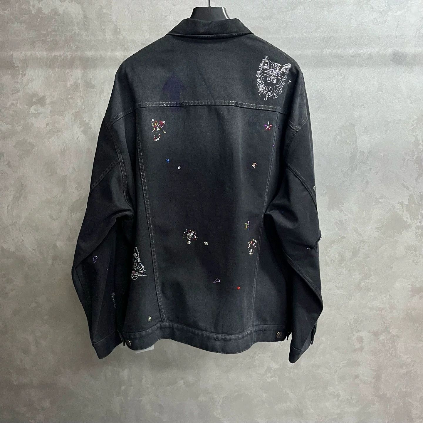 Balenciaga Balenciaga Black Graffiti Denim Jacket Size US M / EU 48-50 / 2 - 5 Thumbnail