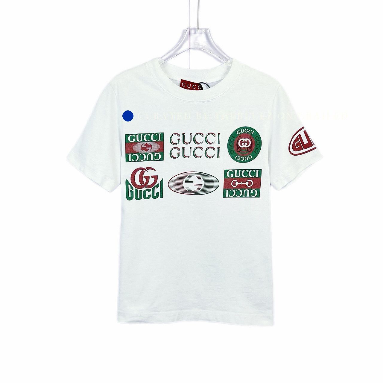 Gucci Multi Logo Print White Tee in Size XS Size US XS / EU 42 / 0 - 1 Thumbnail