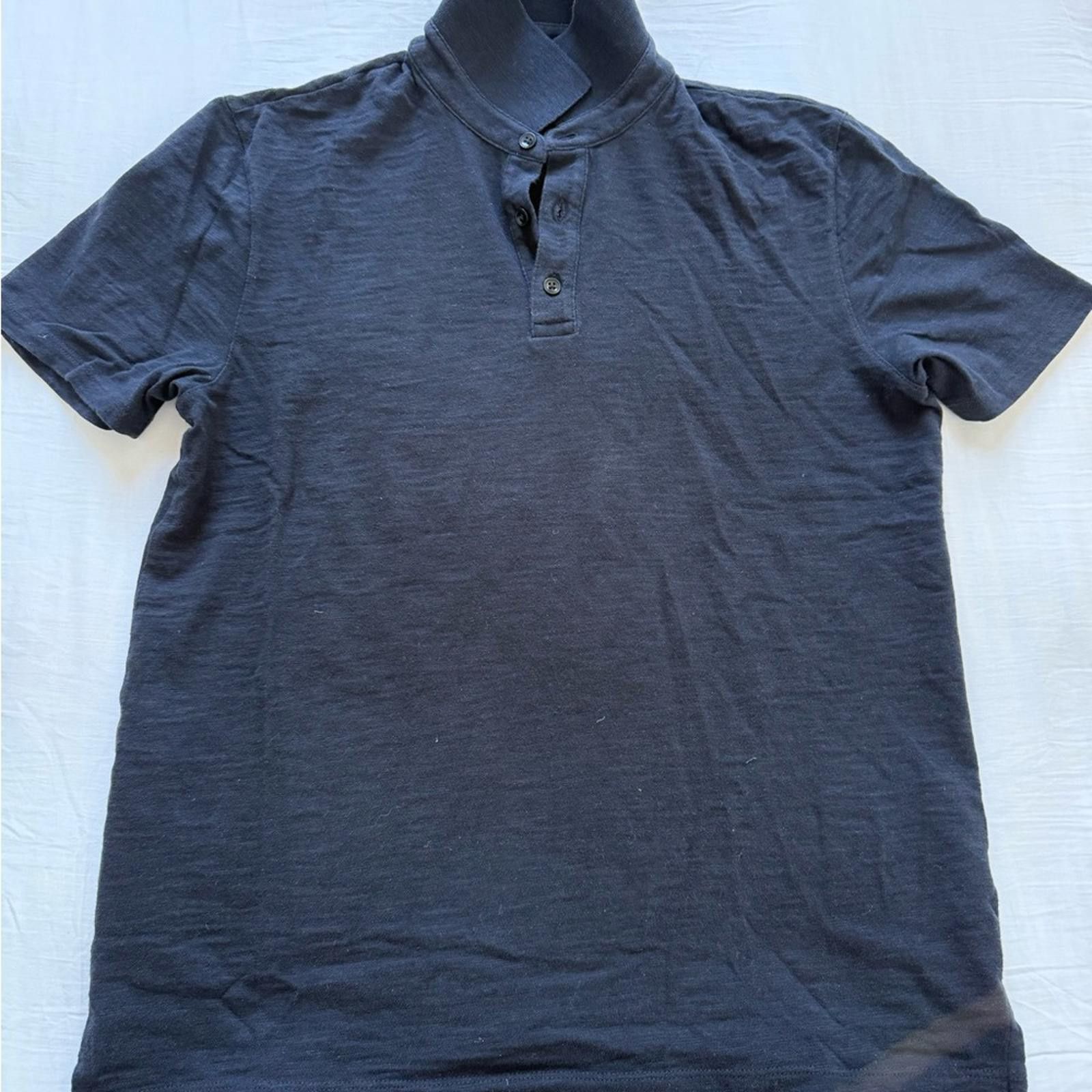 Vince 2x Men’s Slub Polo. Navy and white Size US S / EU 44-46 / 1 - 3 Thumbnail