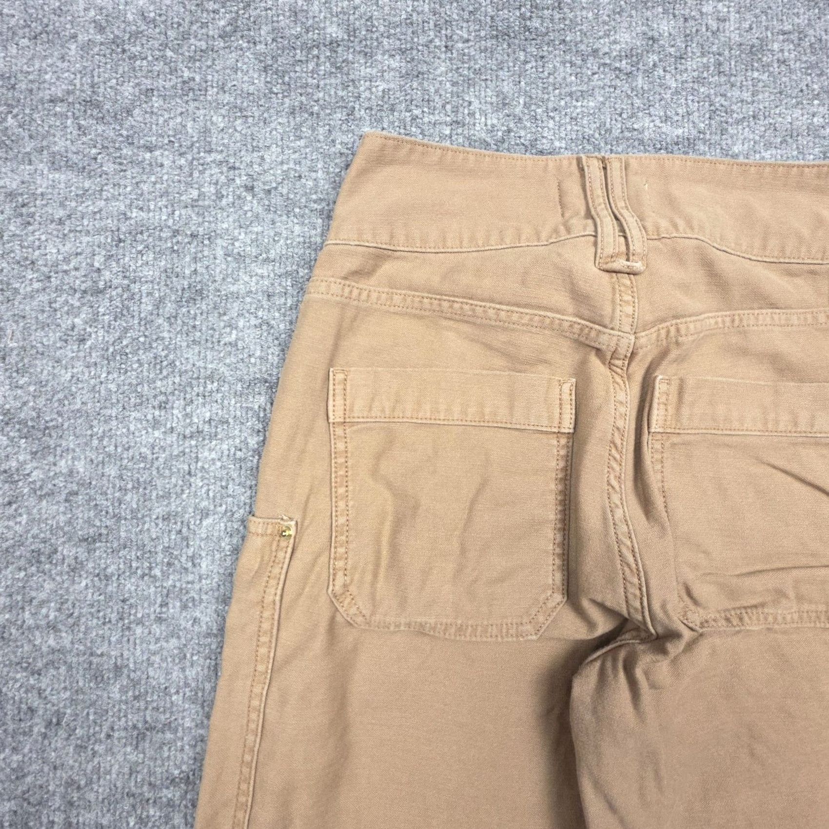 Frame FRAME Twisted Utility Pants Women's 24 Brown Workwear Frayed Hem 100% Cotton Pants Regular Women Size 42" / US 20 - 5 Thumbnail