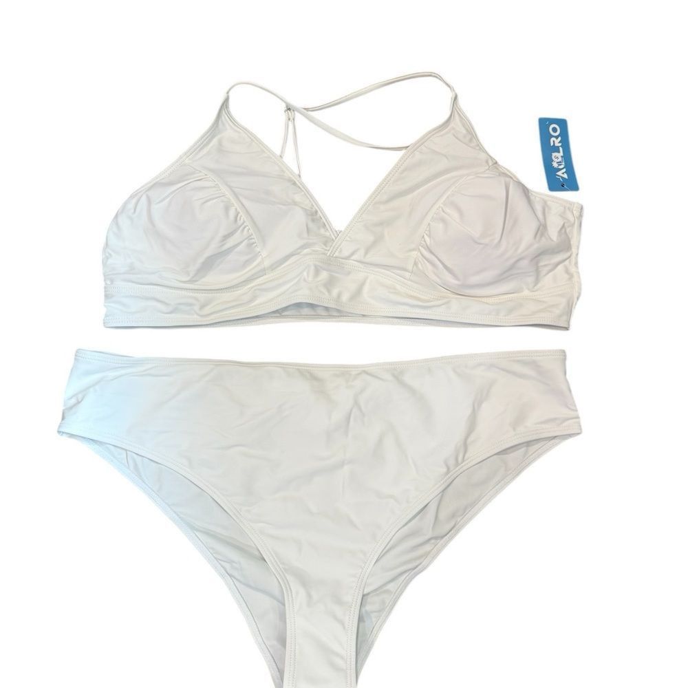Other Aolro Elegant White Bikini Set Size 3XL / US 20-22 - 6 Thumbnail