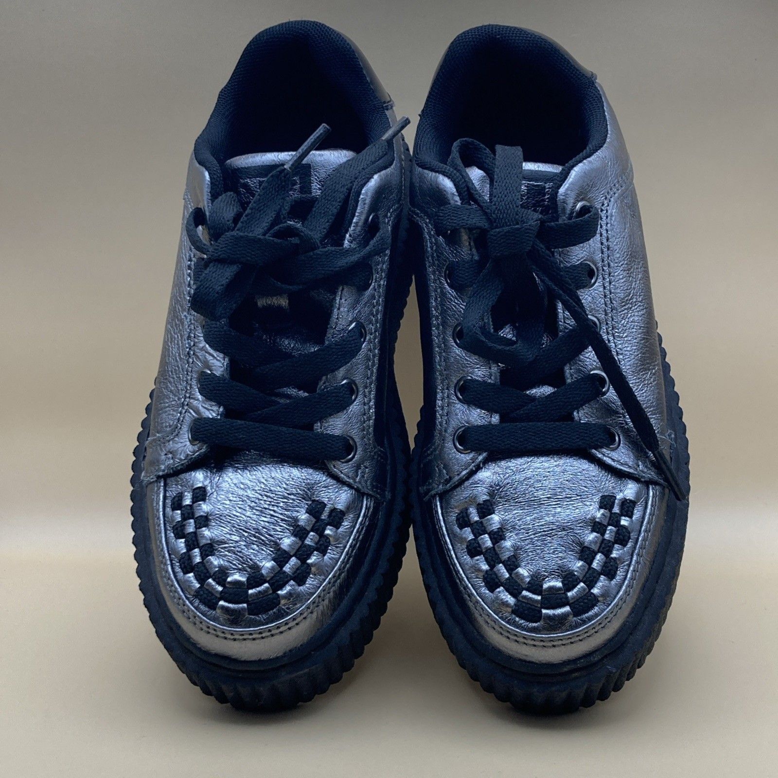 T.U.K. Footwear T.U.K Graphite Casbah Creeper Platform Goth Shoes szW5 M3 US Size US 5 / IT 35 - 1 Thumbnail
