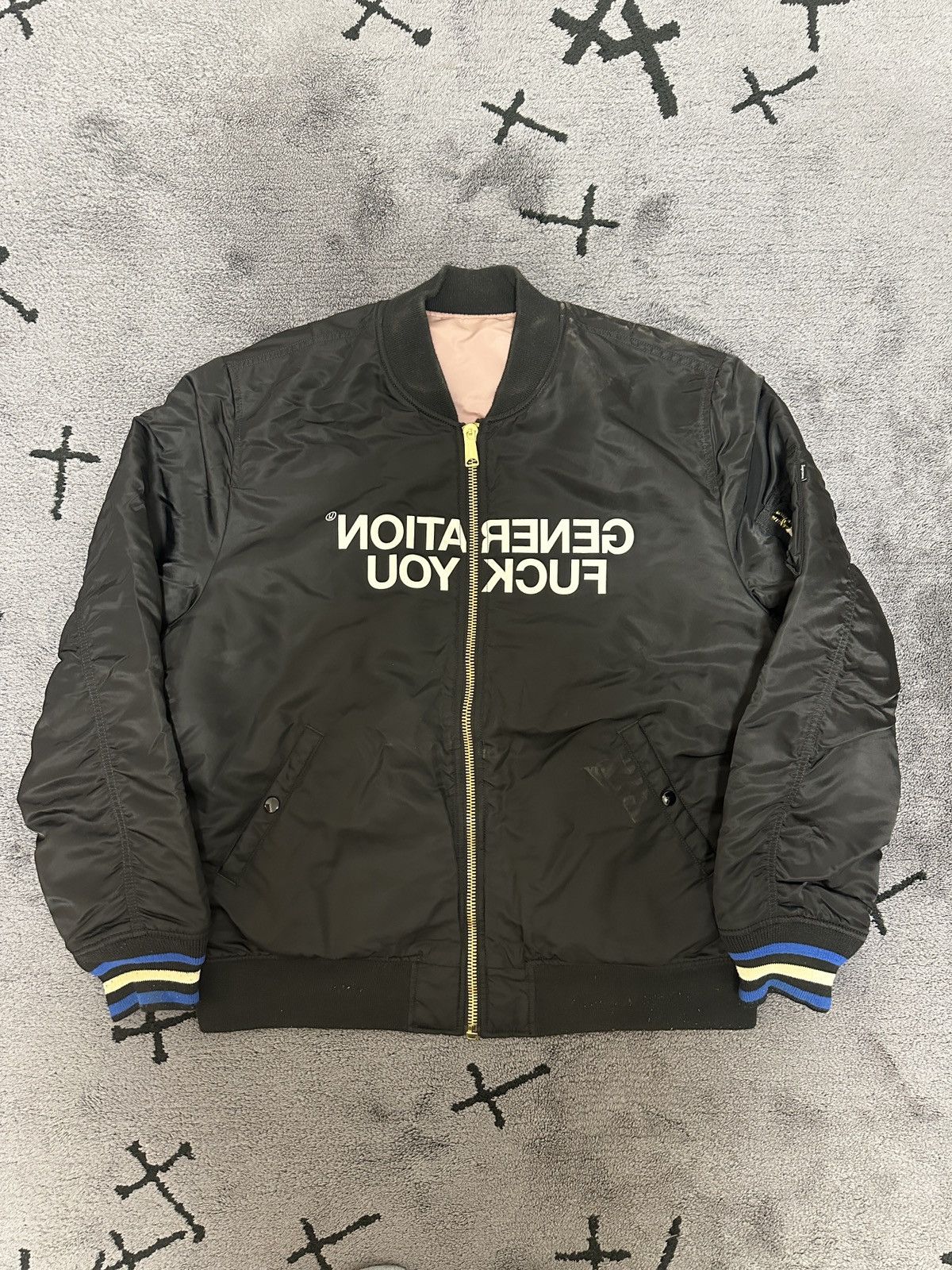 Supreme × Undercover GENERATION FUCK YOU Bomber Size US XL / EU 56 / 4 - 1 Thumbnail
