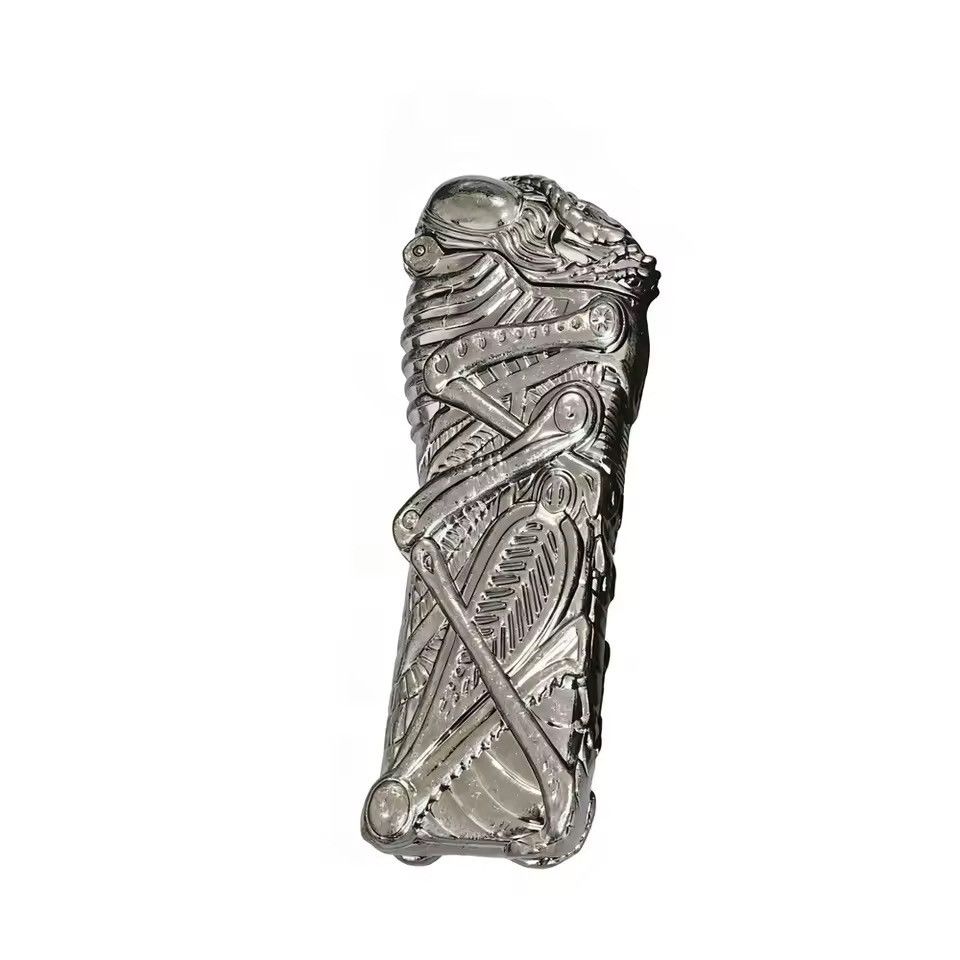 Other Gothic Punk Metal Dark Silver Holder Case Lighter Size ONE SIZE - 4 Thumbnail