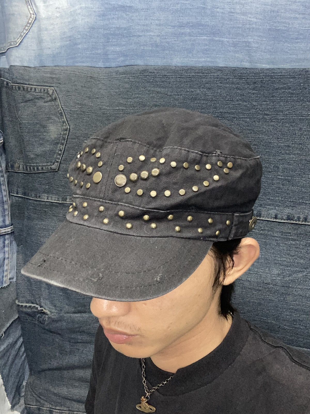If Six Was Nine × Japanese Brand × KMRii studded cadet hat commando Size 30 - 8 Thumbnail