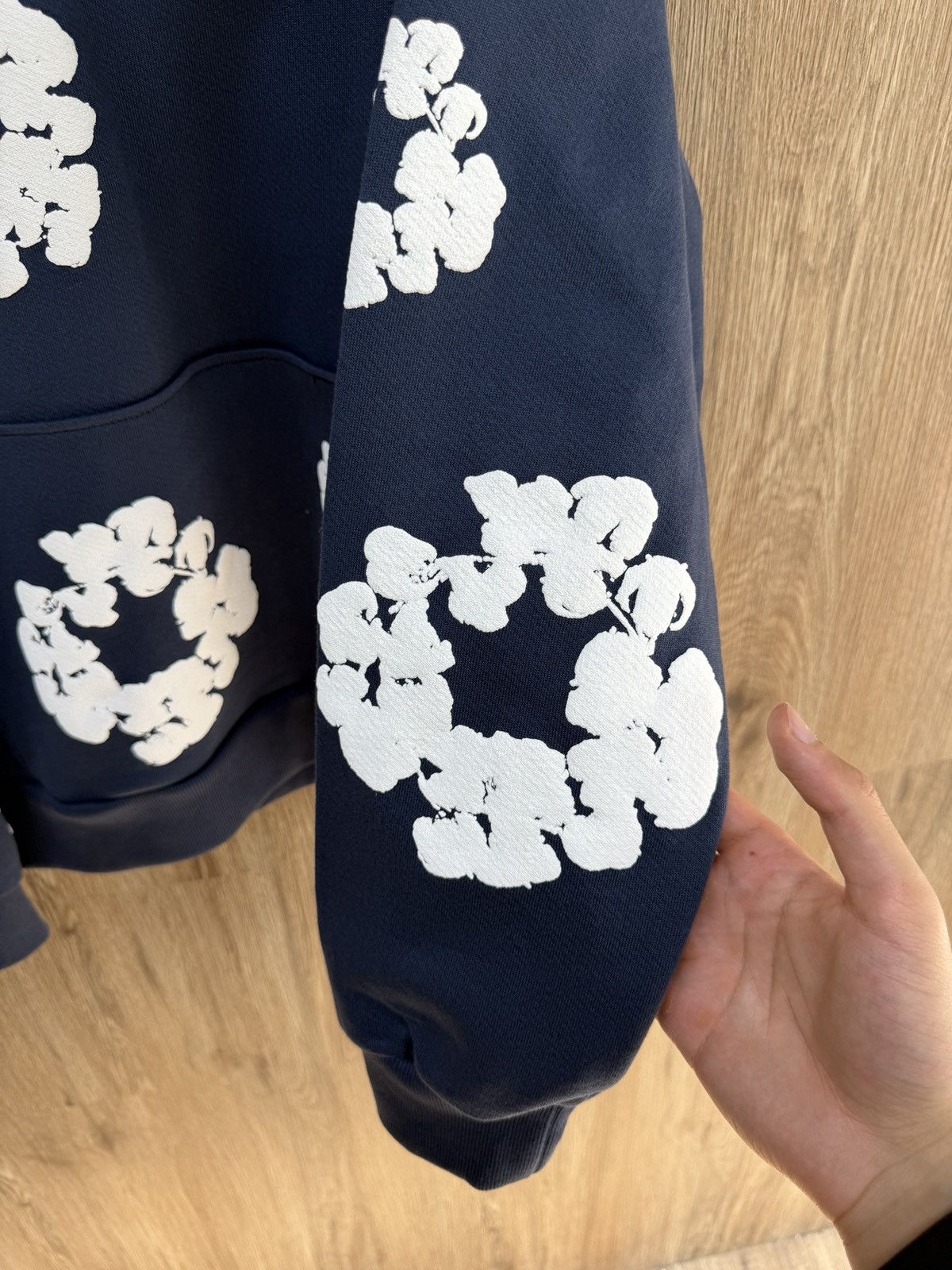 DENIM TEARS Denim Tears Navy Flower Hoodie Size US M / EU 48-50 / 2 - 6 Thumbnail