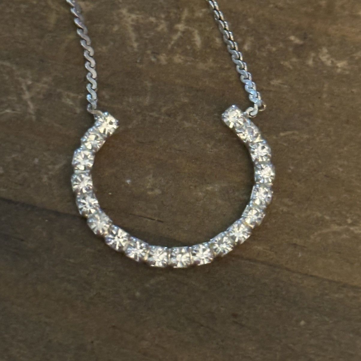 Other Silver tone rhinestone horseshoe necklace Size ONE SIZE - 3 Thumbnail