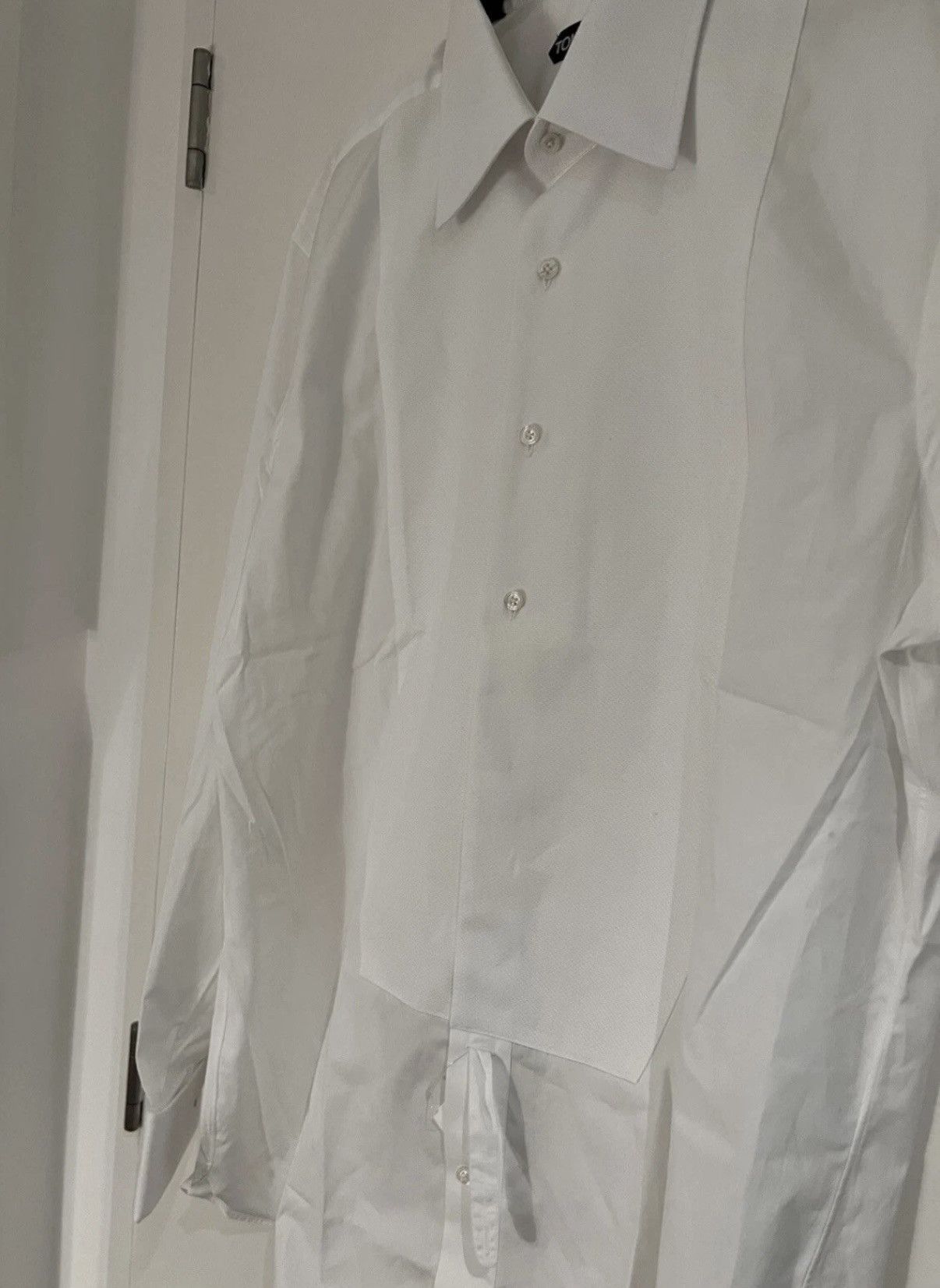 Tom Ford TOM FORD White Dress tuxedo Shirt Size 15 39 Long Sleeves Size US M / EU 48-50 / 2 - 14 Thumbnail