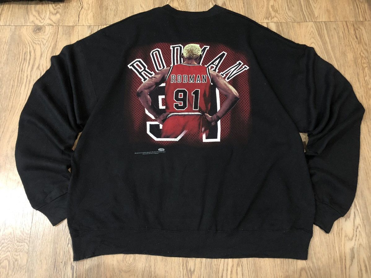 image of 1997 Dennis Rodman Nba Sweatshirt in Black, Men's (Size 2XL)