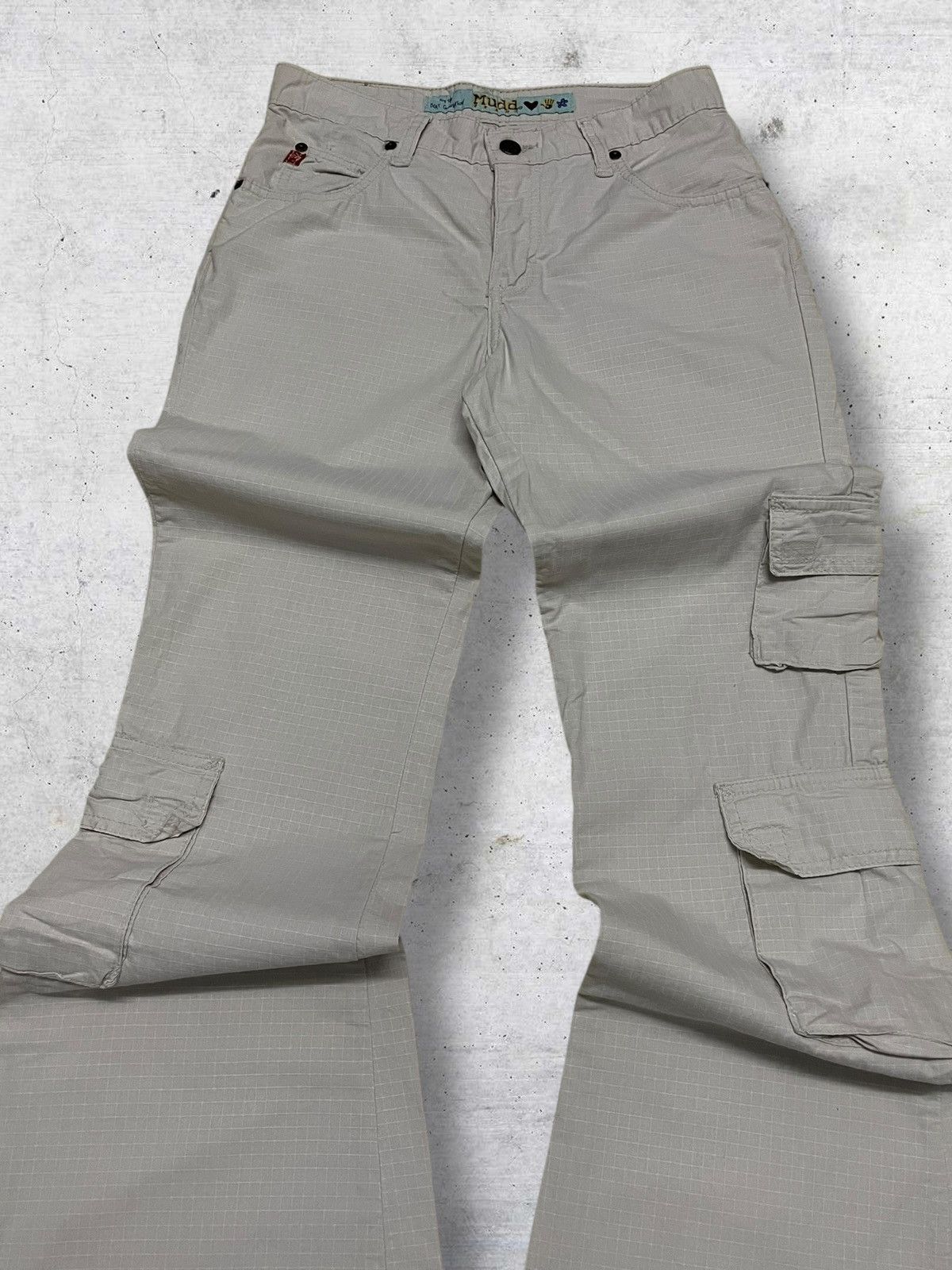 GOA VINTAGE MUDD GENERATION JAPAN DESIGNER 90S CARGO FLARED PANT Size US 27 - 4 Thumbnail