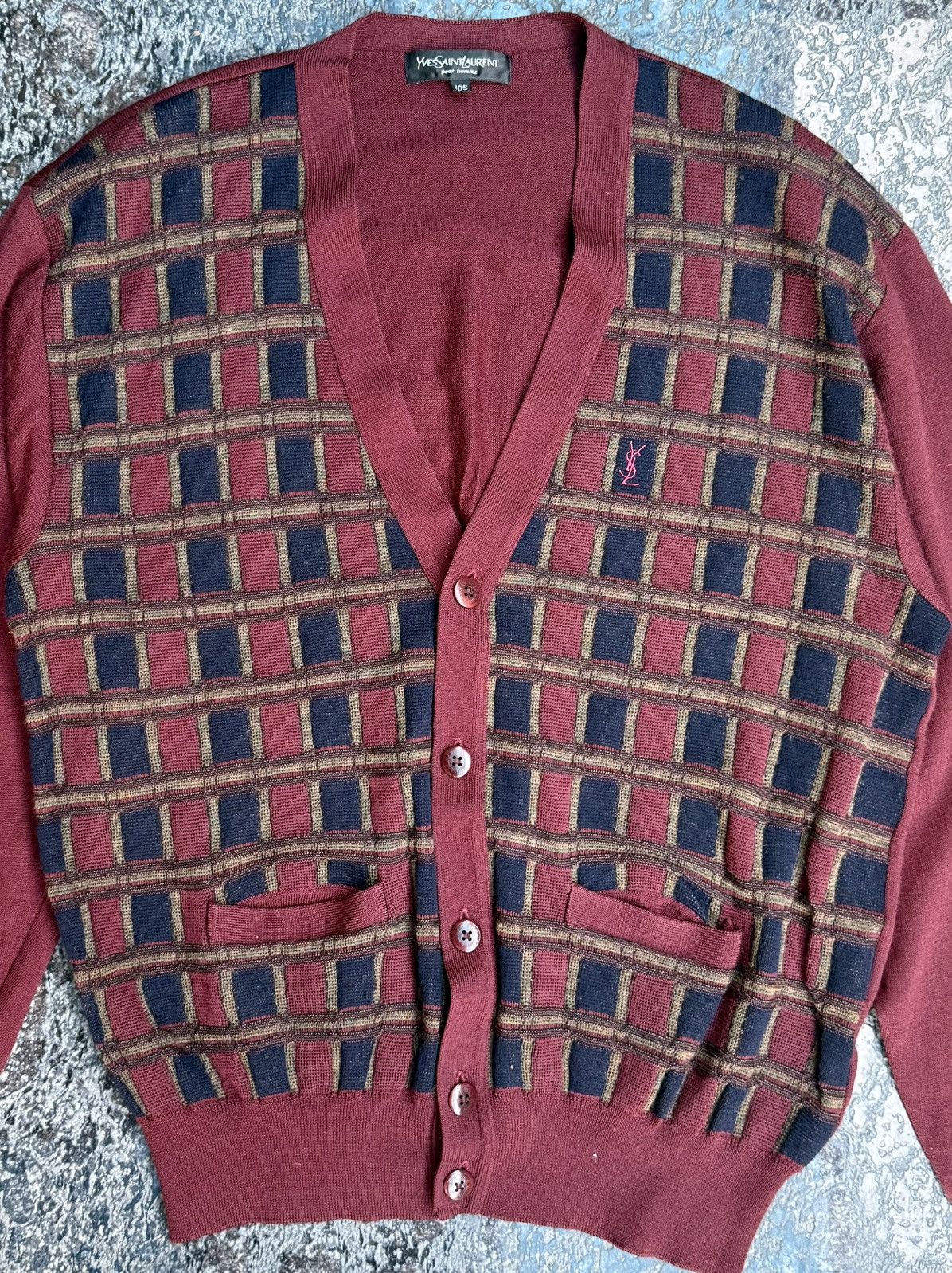 Yves Saint Laurent RARE VINTAGE YVES SAINT LAURENT CARDIGAN Size US L / EU 52-54 / 3 - 8 Thumbnail
