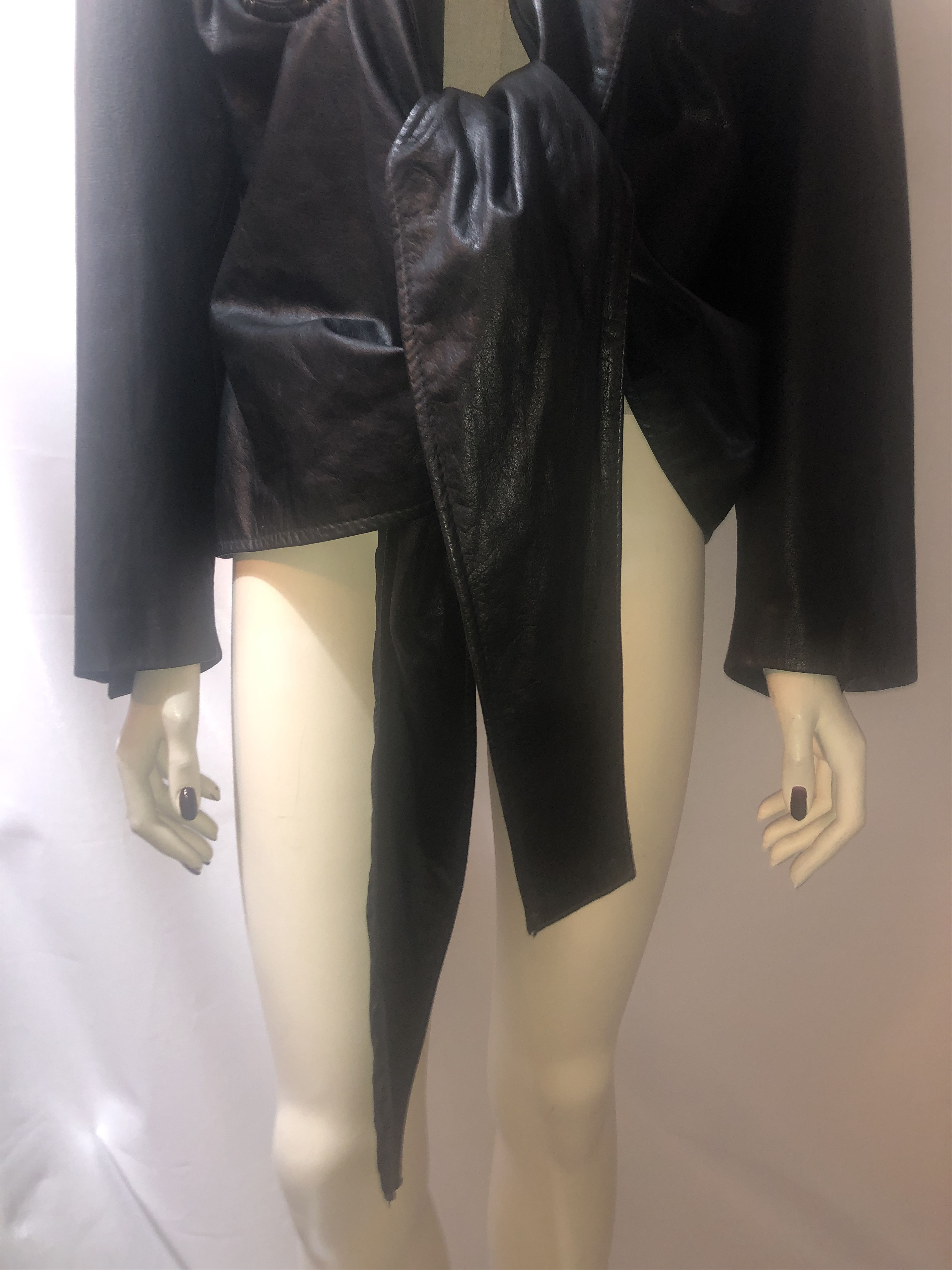 Calugi e Gianelli Metallic bra Bondage Leather Jacket Size L / US 10 / IT 46 - 16 Thumbnail