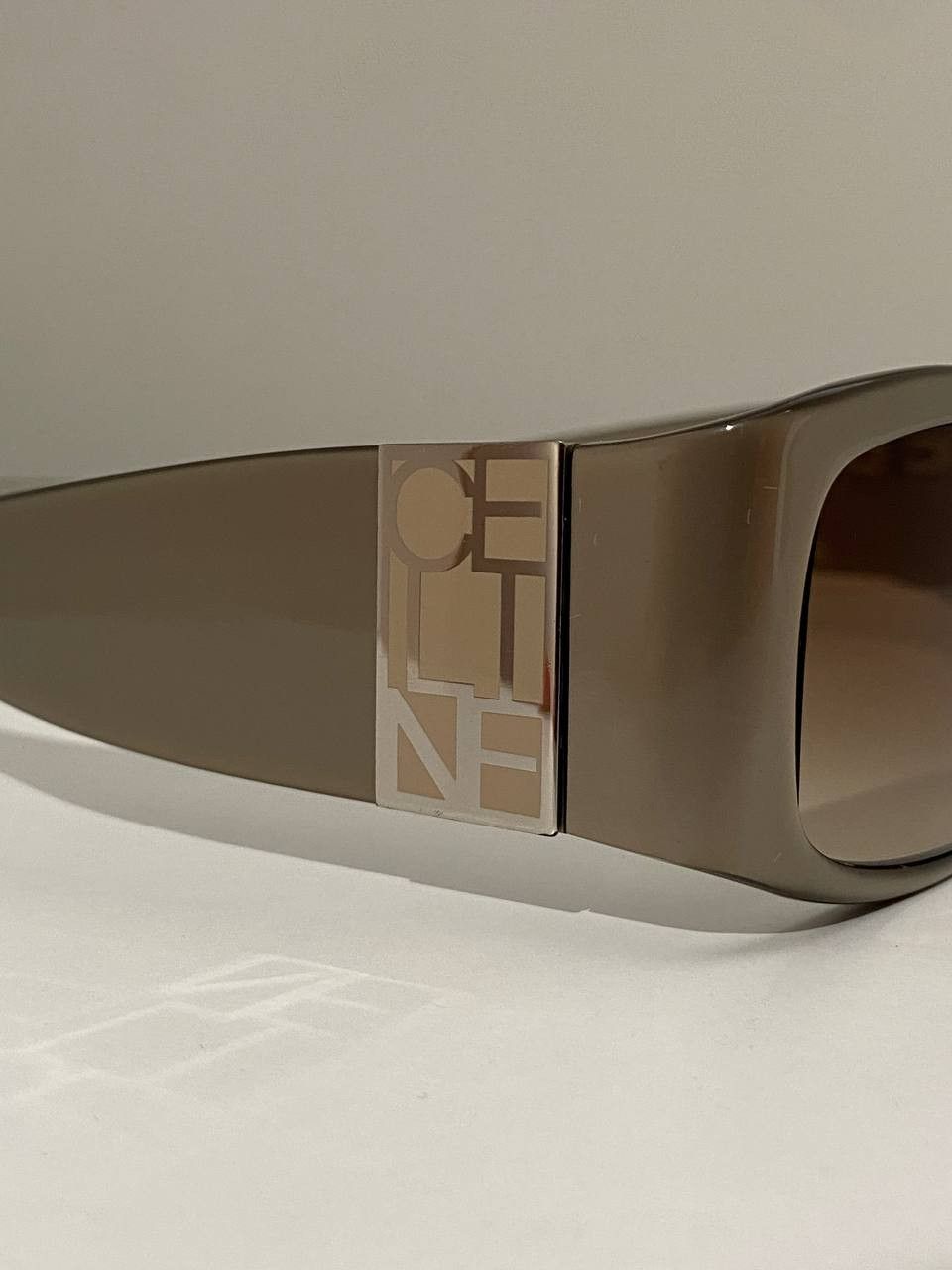 Celine Celine Shield Logo Rectangle Oversized Vintage Sunglasses Size ONE SIZE - 6 Thumbnail