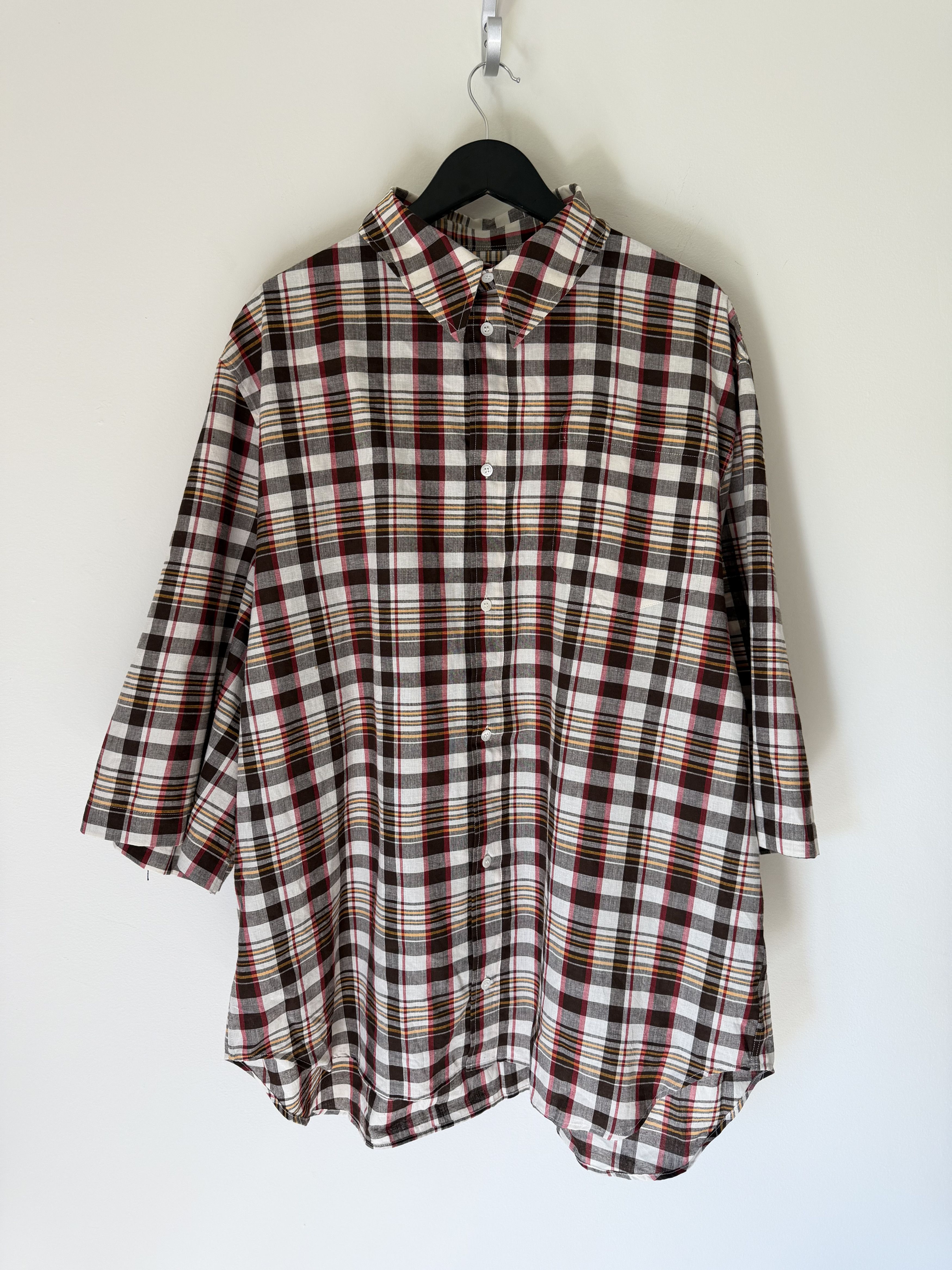 Willy Chavarria Willy Chavarria Hacienda Button Up Shirt in Brown Check Size US M / EU 48-50 / 2 - 1 Thumbnail