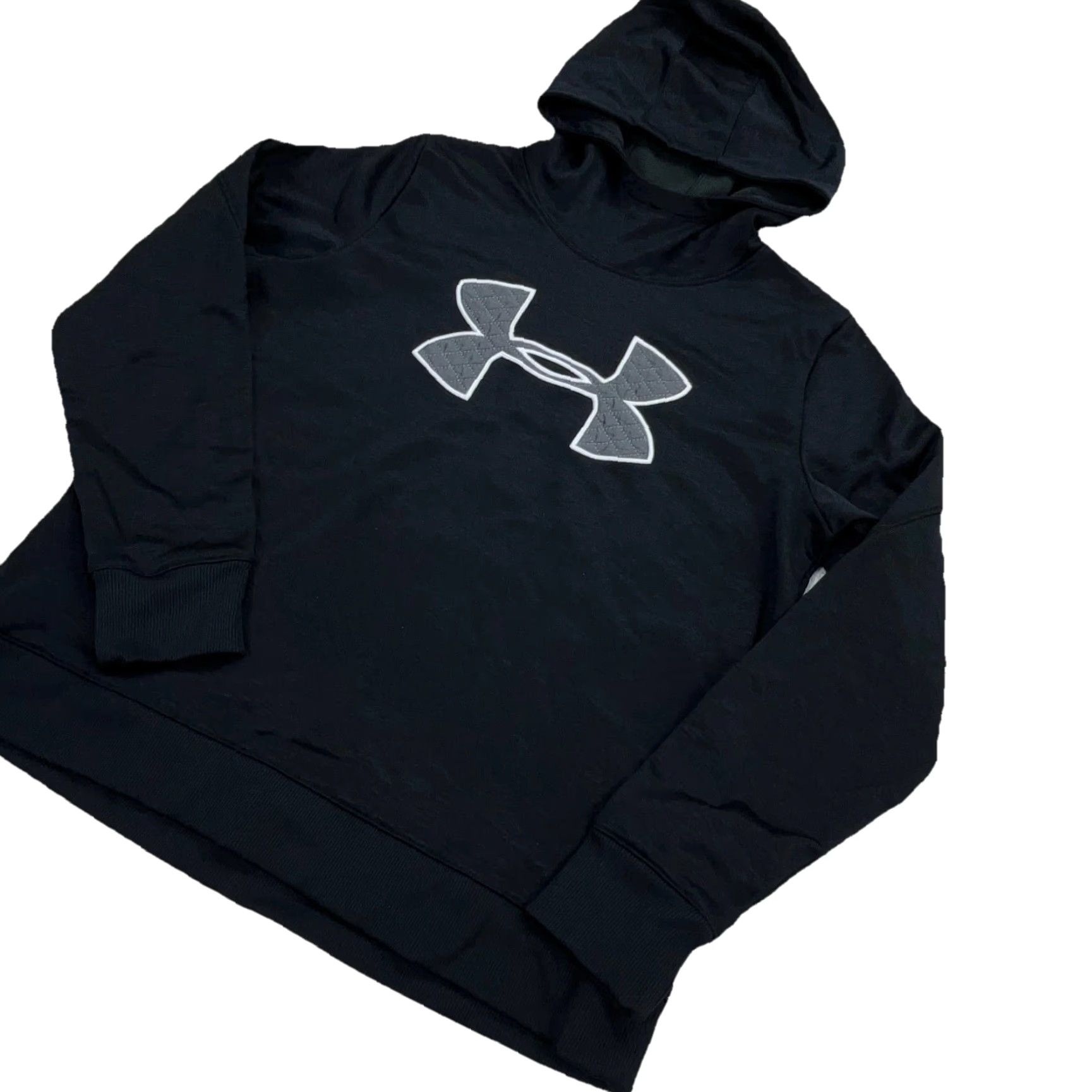 Under Armour Under Armour Hoodie Women L Black Gray Sweatshirt Pullover Fleece Moisture Wicking Hooded Logo Comfortable Casual Activewear Size L / US 10 / IT 46 - 2 Thumbnail