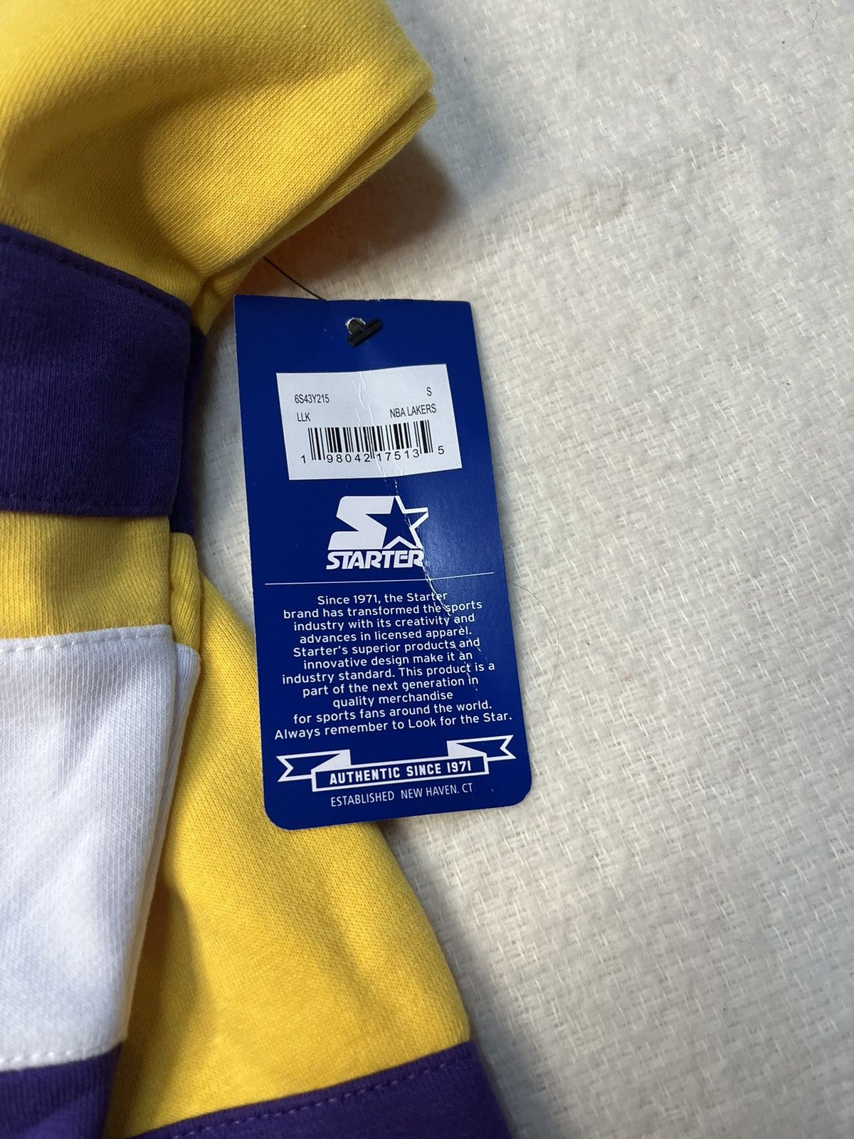 NBA × Starter Starter Los Angeles Lakers Hockey Pullover Hoodie Sweatshirt Size US S / EU 44-46 / 1 - 6 Thumbnail