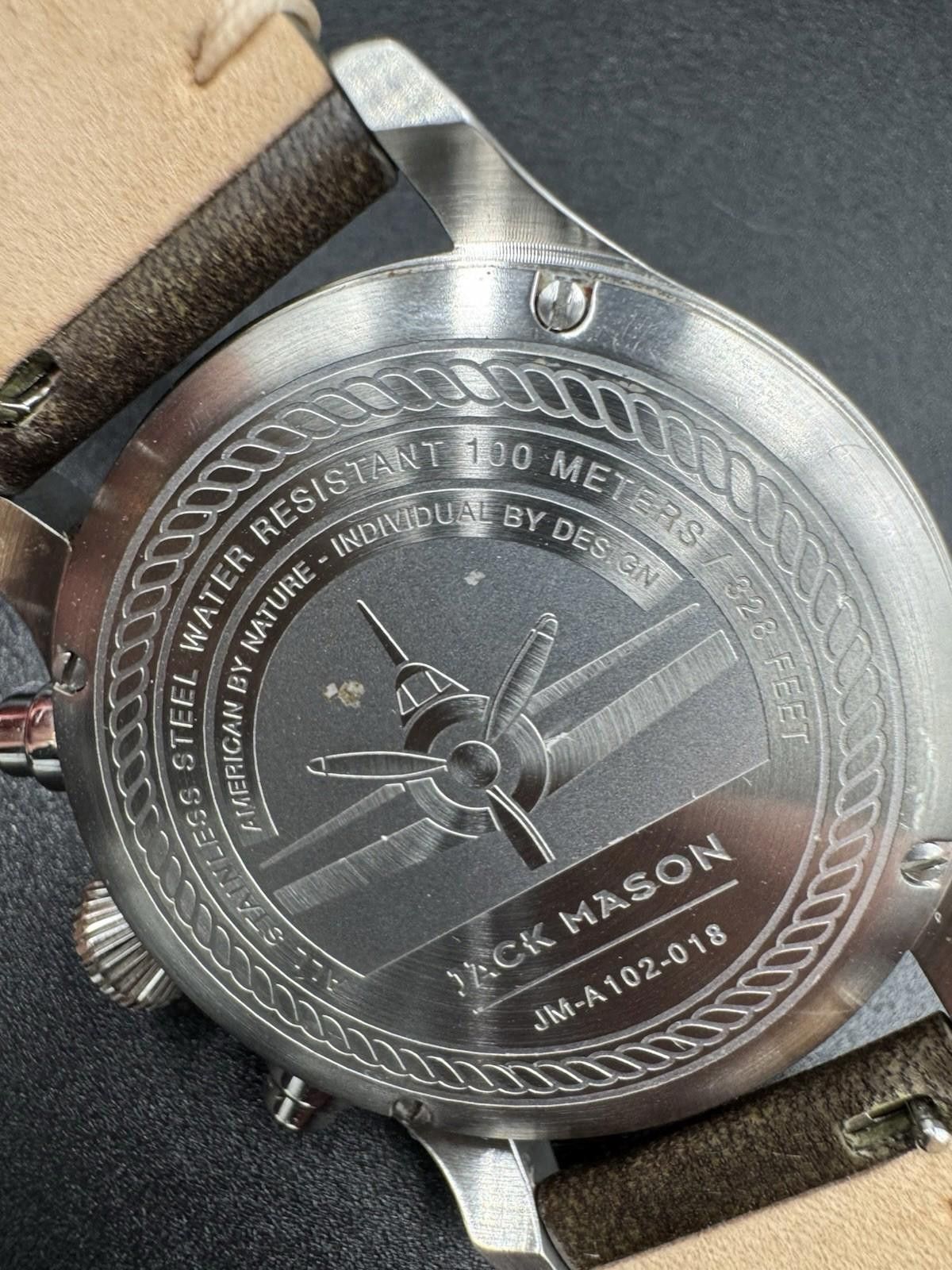 Other Jack Mason Men's Chronograph Watch Aviator Saddle Leather St Size ONE SIZE - 7 Thumbnail