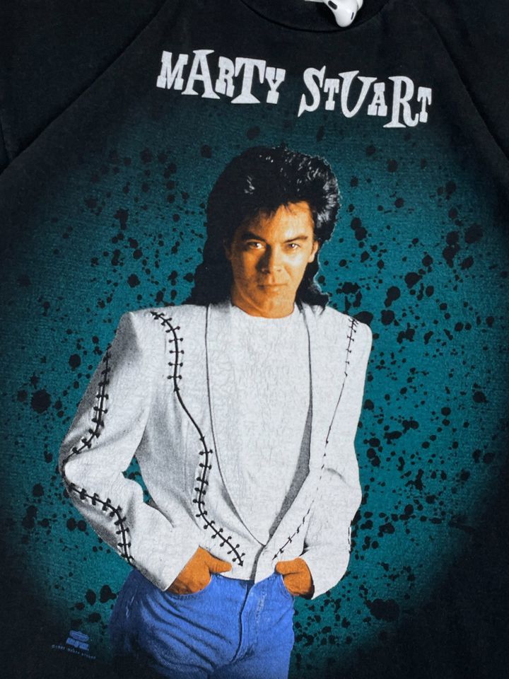 Band Tees × Hanes × Vintage Vintage 1992 Marty Stuart Country Music T-Shirt Size US L / EU 52-54 / 3 - 3 Thumbnail
