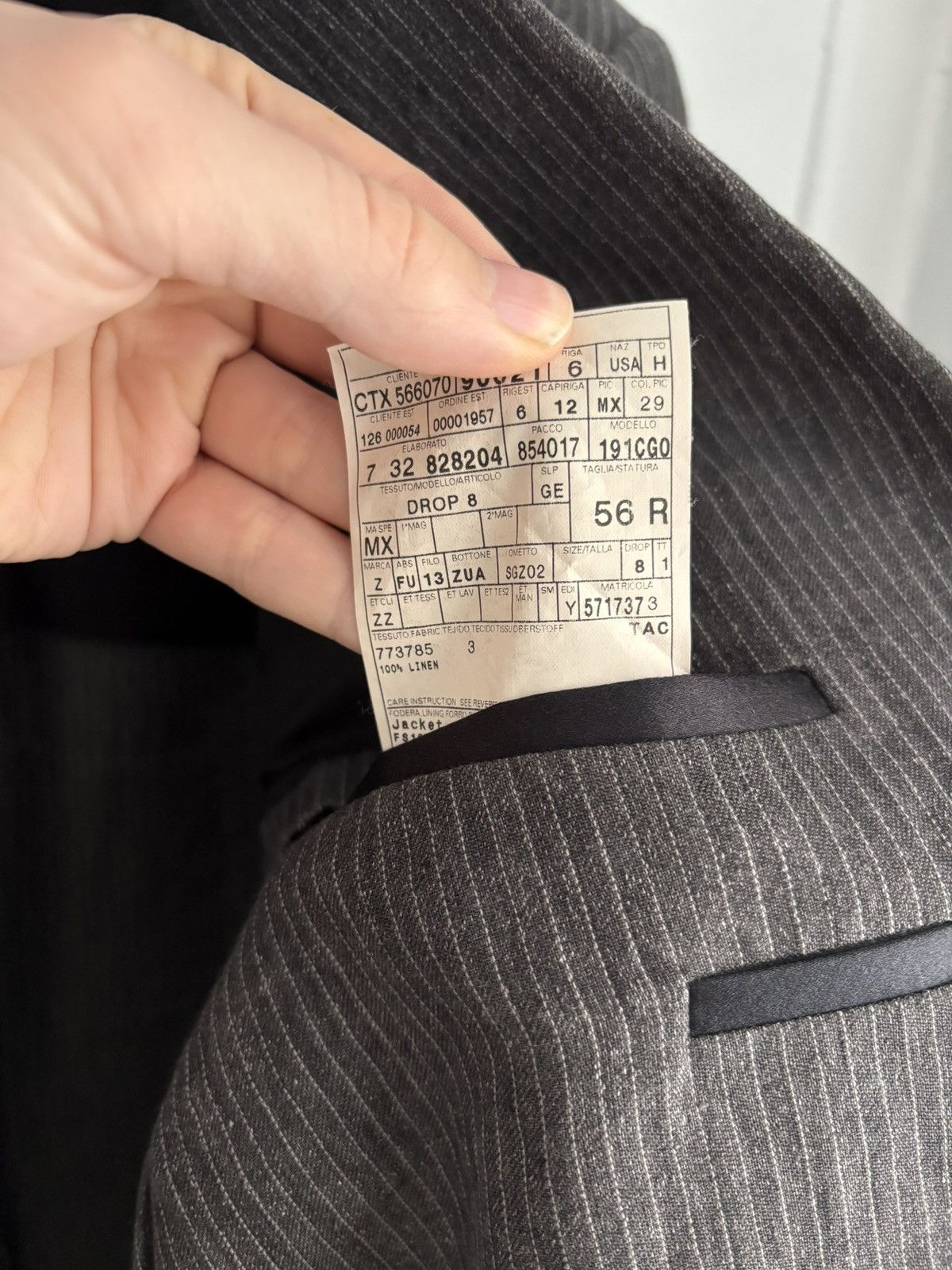 Ermenegildo Zegna Zegna Linen Pinstripe Blazer Size 46R - 4 Thumbnail