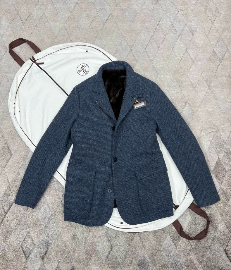 Loro Piana LORO PIANA Roadster cashmere hunting coat Size US XL / EU 56 / 4 - 4 Thumbnail