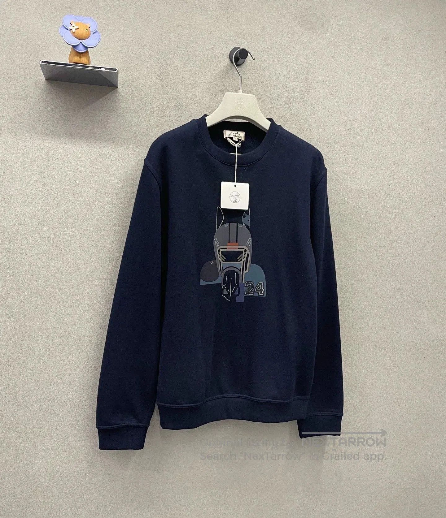 Hermes Hermes Navy Animal Print Sweatshirt. Size US L / EU 52-54 / 3 - 3 Thumbnail