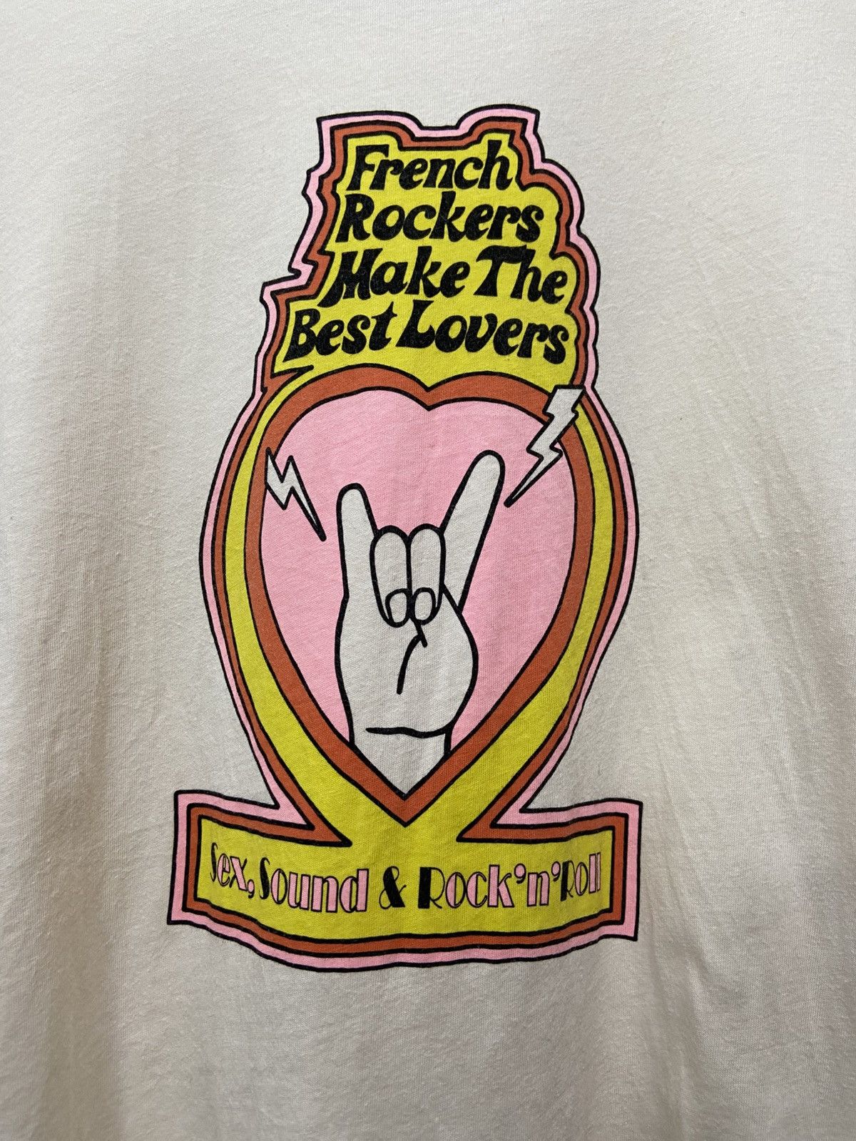 Sandro Sandro French Rockers Make The Best Lovers Ringer Tshirt Size S / US 4 / IT 40 - 4 Thumbnail