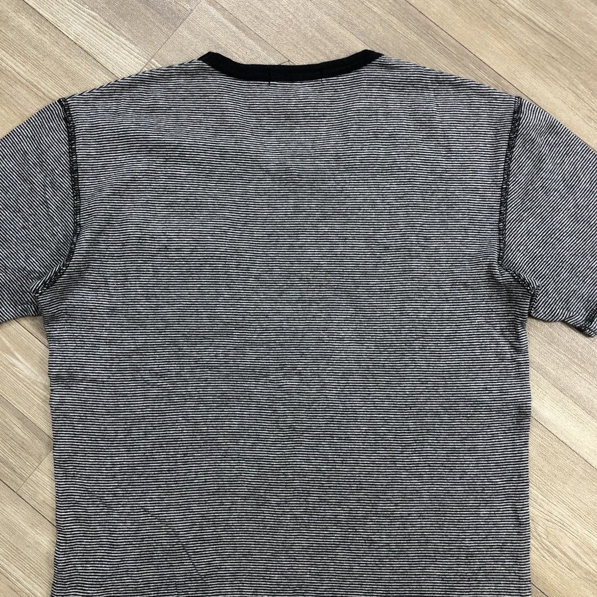 Burberry × Designer × Vintage Vintage Burberry London Black Label Striped Pocket Tee Size M / US 6-8 / IT 42-44 - 10 Thumbnail