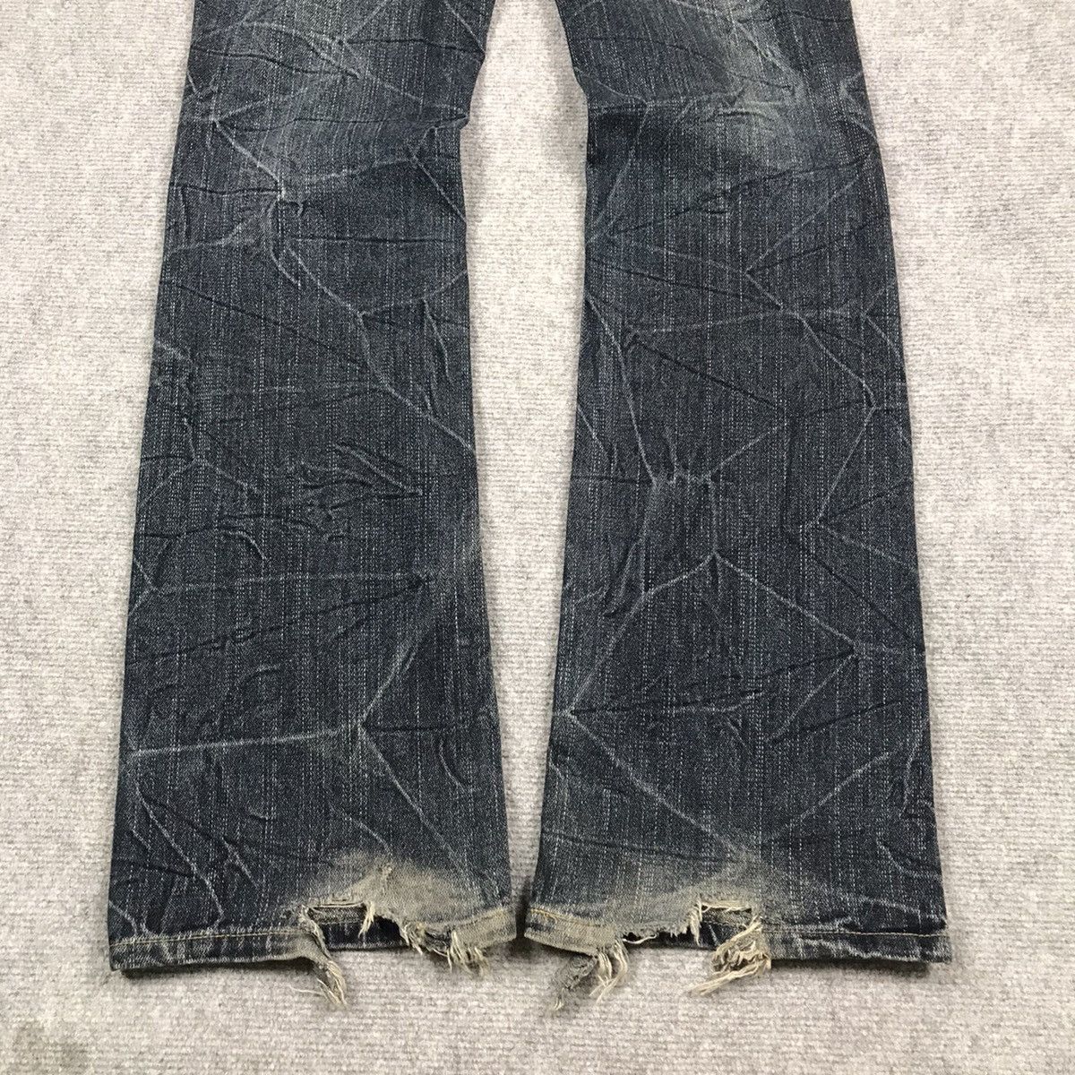 Japanese Brand FLARE🔥RIPPED DISTRESSED JAPANESE STYLE DENIM PANTS 154 Size US 28 / EU 44 - 9 Thumbnail