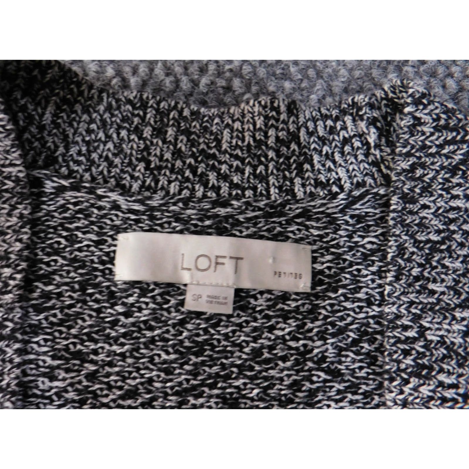 Loft LOFT Cardigan Womens Small Black Knit Open Front Acrylic Cotton Crew Neck Long Sleeve Casual Fall Spring Winter Size S / US 4 / IT 40 - 6 Thumbnail