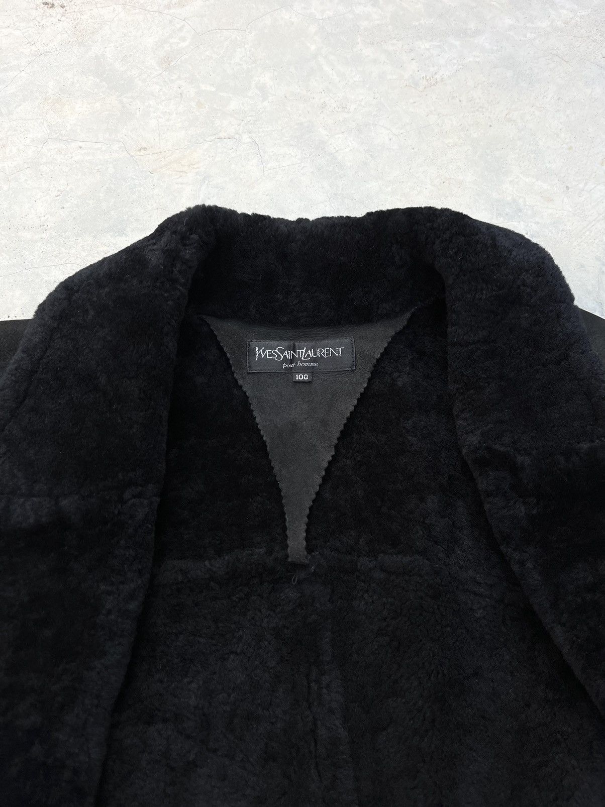 Saint Laurent Paris RARE VINTAGE 🔥YVES SAINT LAURENT SHEARLING SUEDE JACKET Size US M / EU 48-50 / 2 - 3 Thumbnail