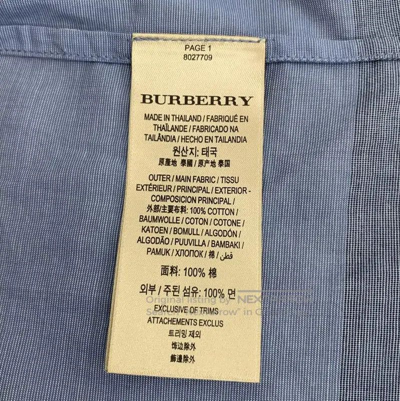 Burberry Burberry L Size Blue Cotton Dress. Size L / US 10 / IT 46 - 7 Thumbnail