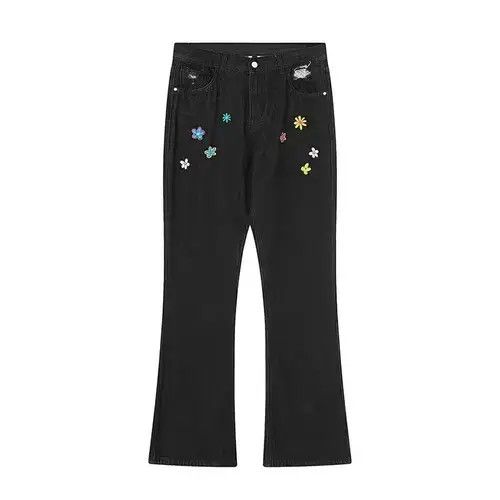 Designer × Japanese Brand × Vintage faded graphics flared y2k hiphop pants Size US 30 / EU 46 - 4 Thumbnail