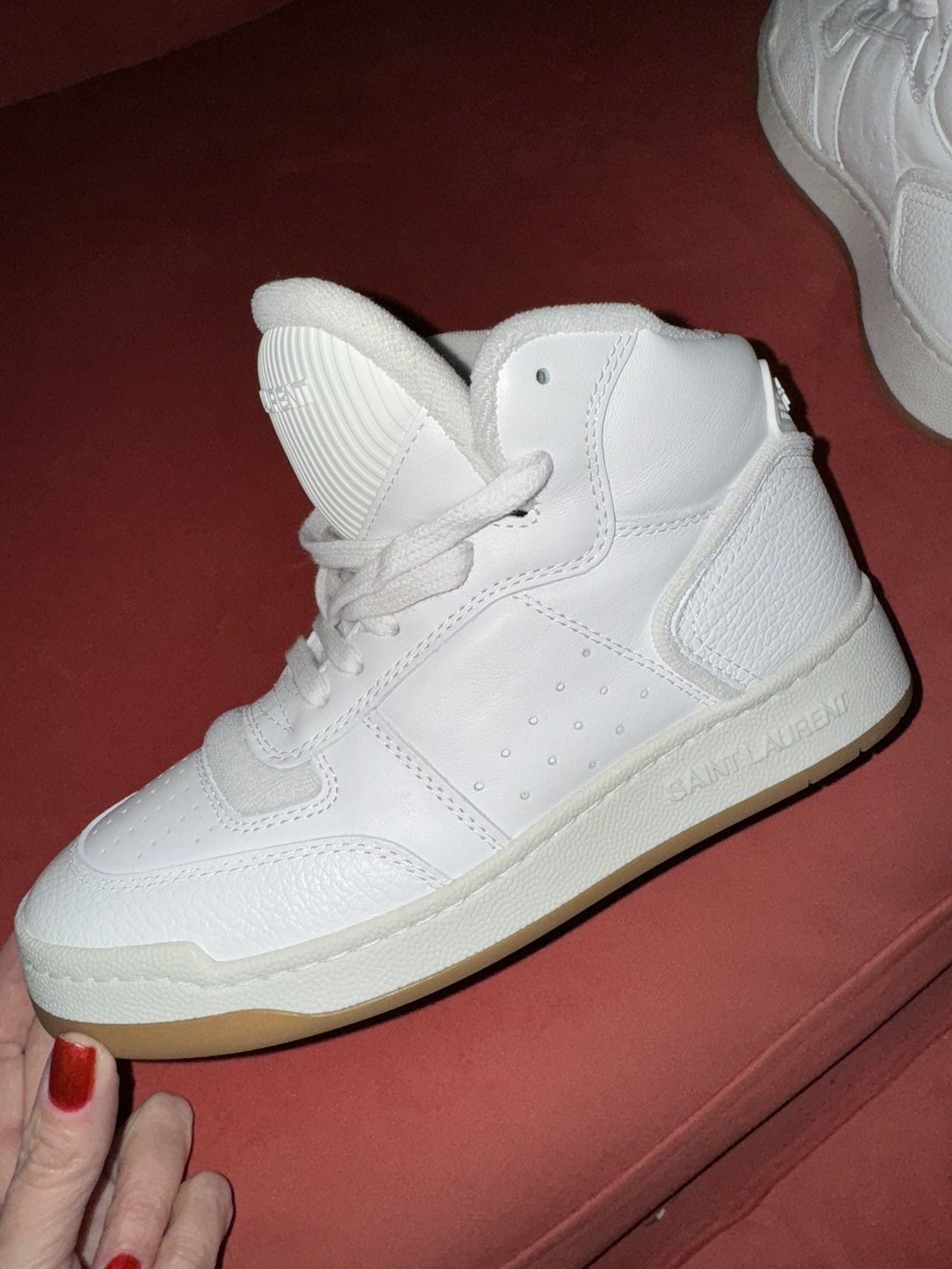Saint Laurent Paris Saint Laurent white high sneakers, size 36.5 It Size US 6.5 / IT 36.5 - 7 Thumbnail