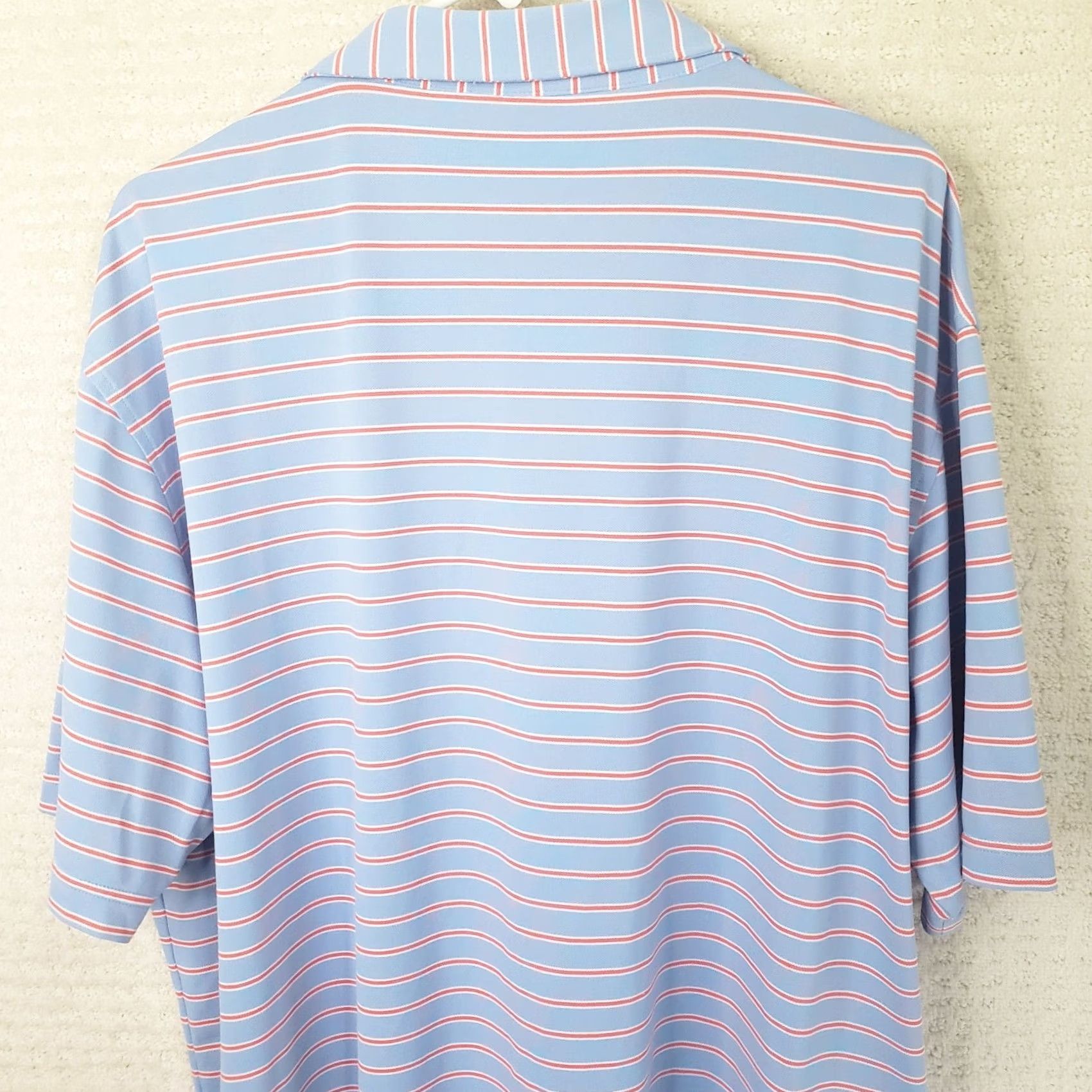 Peter Millar VINTAGE Peter Millar Shirt Mens 2XL Blue Striped Polo Short Sleeve Golf Casual Comfort Summer Performance All Seasons Stretch Knit Size US XXL / EU 58 / 5 - 7 Thumbnail