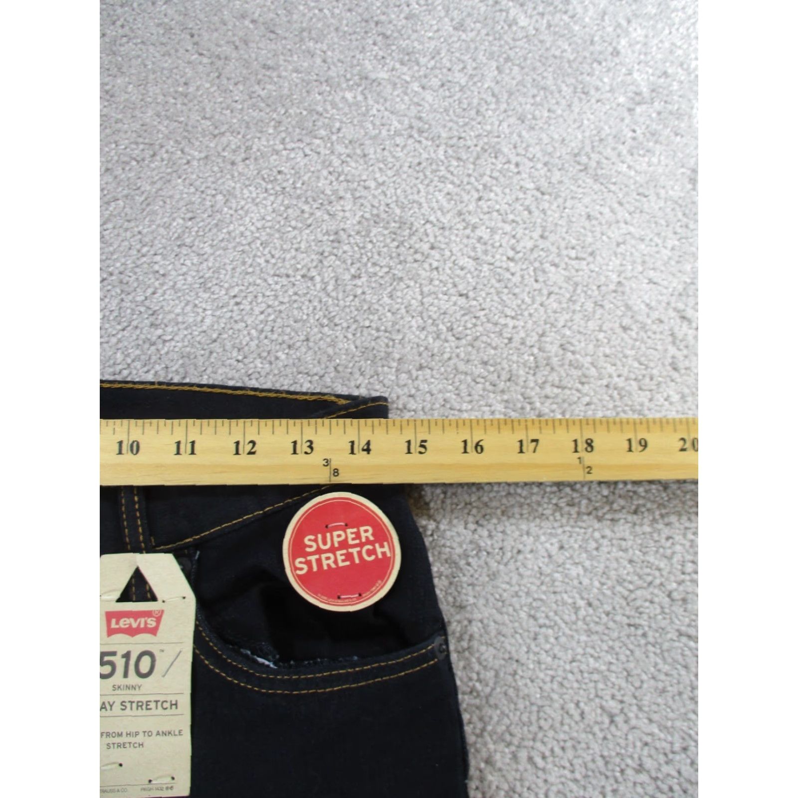 Levi's VINTAGE Levi's 510 Skinny Jeans Womens Size 18 Dark Wash Denim Zipper 90s Womens Size 40" / US 18 - 7 Thumbnail