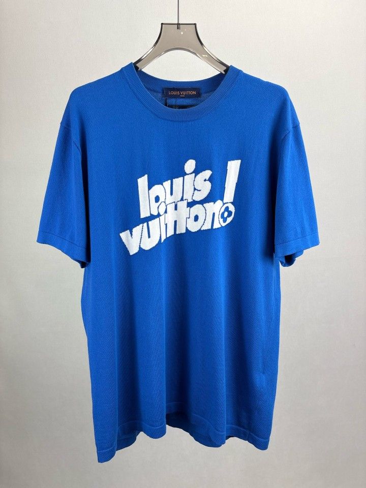 Louis Vuitton Louis Vuitton Logo T-Shirt Blue Size XXL Size US XXL / EU 58 / 5 - 1 Thumbnail