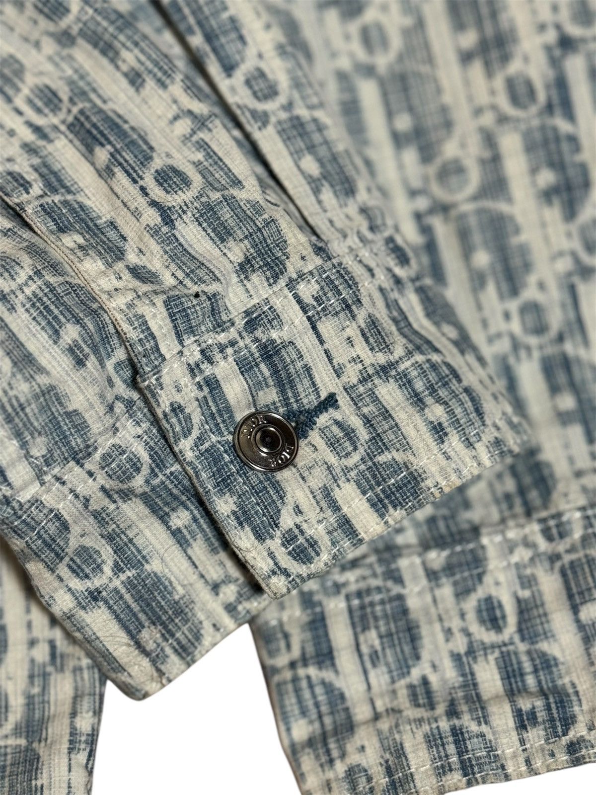 Dior 🔥2400$ Dior Oblique Kasuri Monogram Cotton Denim Overshirt Size US M / EU 48-50 / 2 - 5 Thumbnail