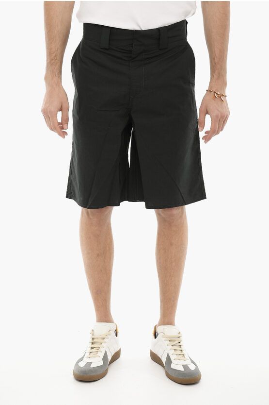 image of Sunnei Solid Color Jump Shorts With Belt Loops in Green, Men's (Size 32)