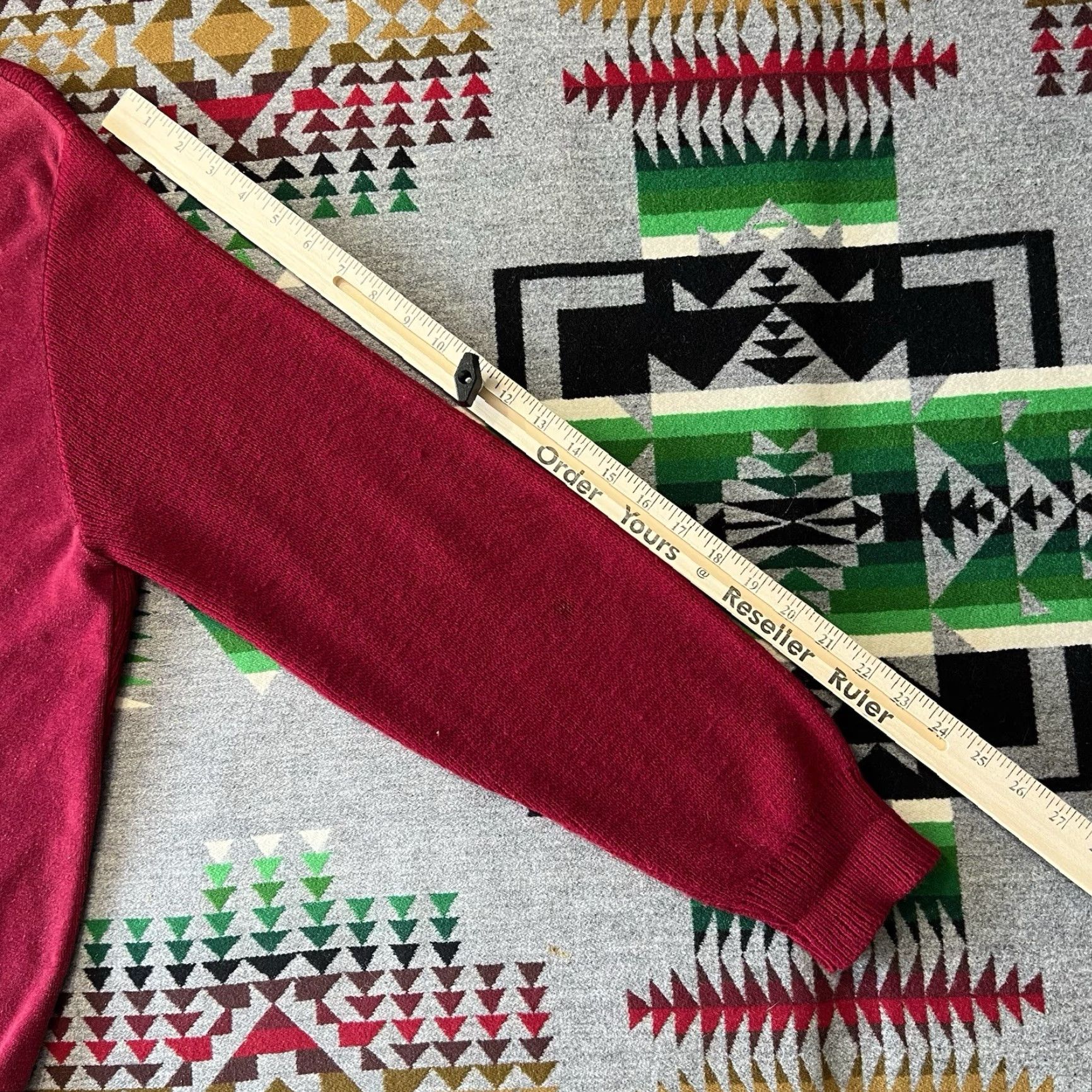 VINTAGE Izod Lacoste Cardigan Sweater Red Velour Mens Large Designer Preppy C9