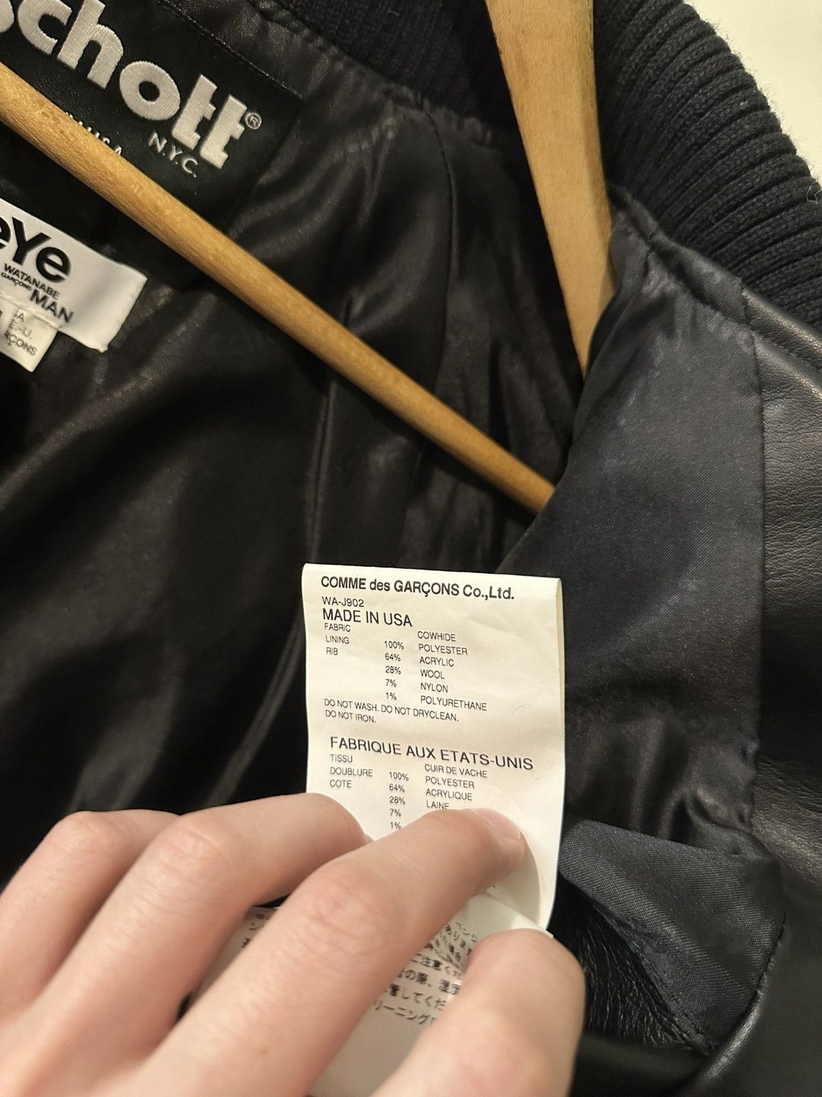 Junya Watanabe Junya Watanabe Schott Leather Jacket Size US M / EU 48-50 / 2 - 11 Thumbnail