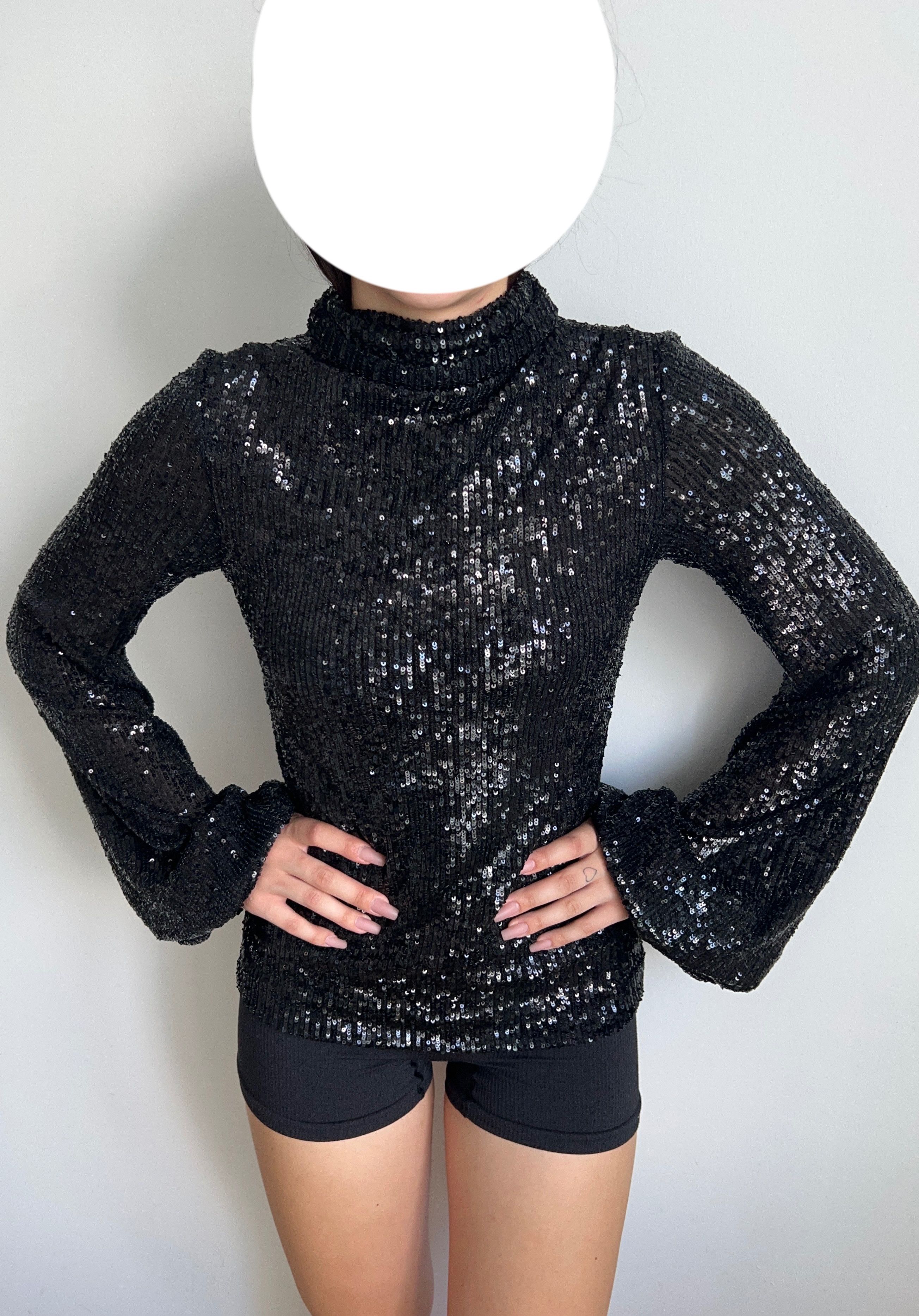 Redemption REDEMPTION Draped Sequins Top Shirt Blouse Baggy Sleeves Size S / US 4 / IT 40 - 3 Thumbnail