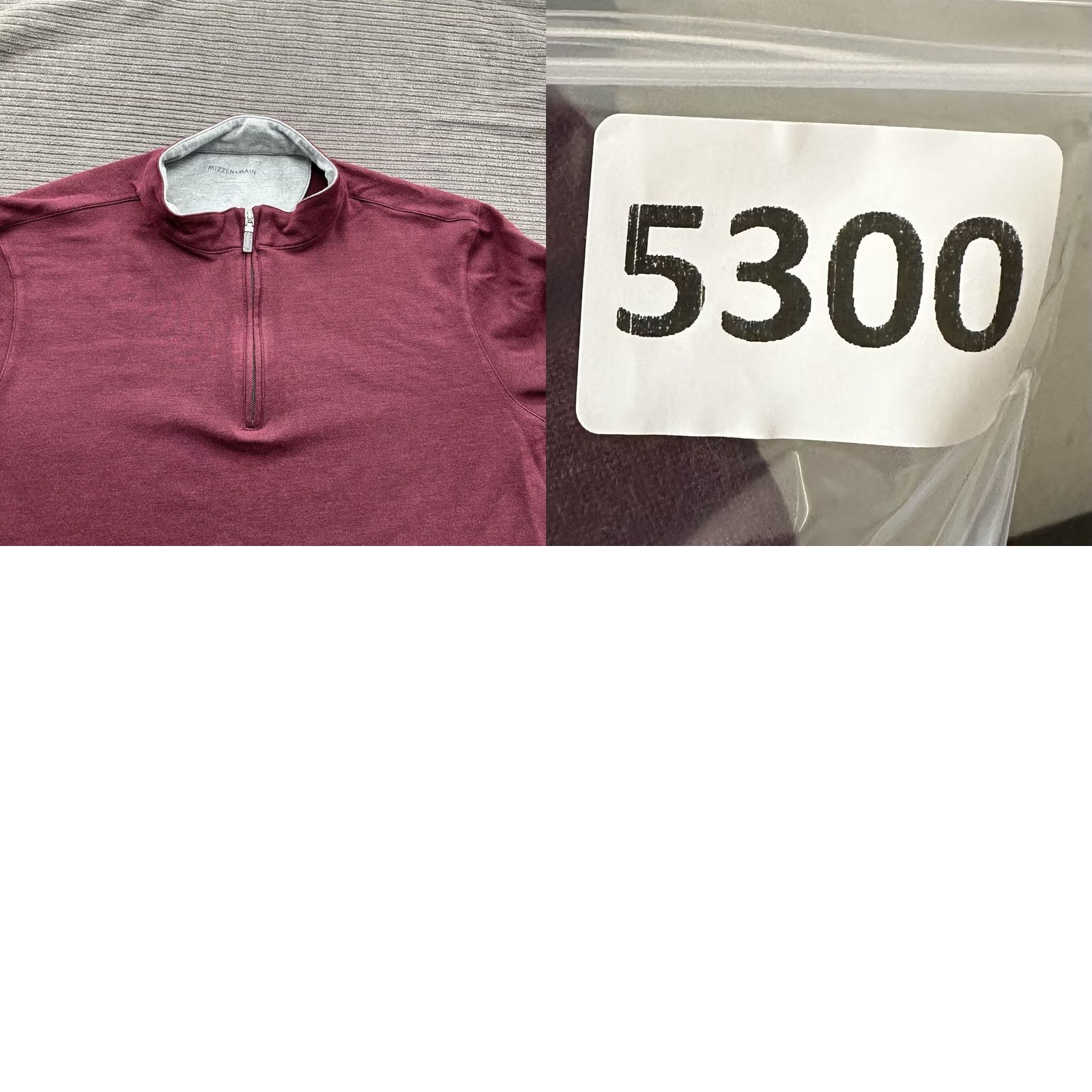 Mizzen+Main Mizzen + Main 1/4 Zip Sweater Men XL Burgundy Red Rayon Long Sleeve Solid Logo Zipper Casual Travel Golf Hiking Walking Size US XL / EU 56 / 4 - 8 Thumbnail