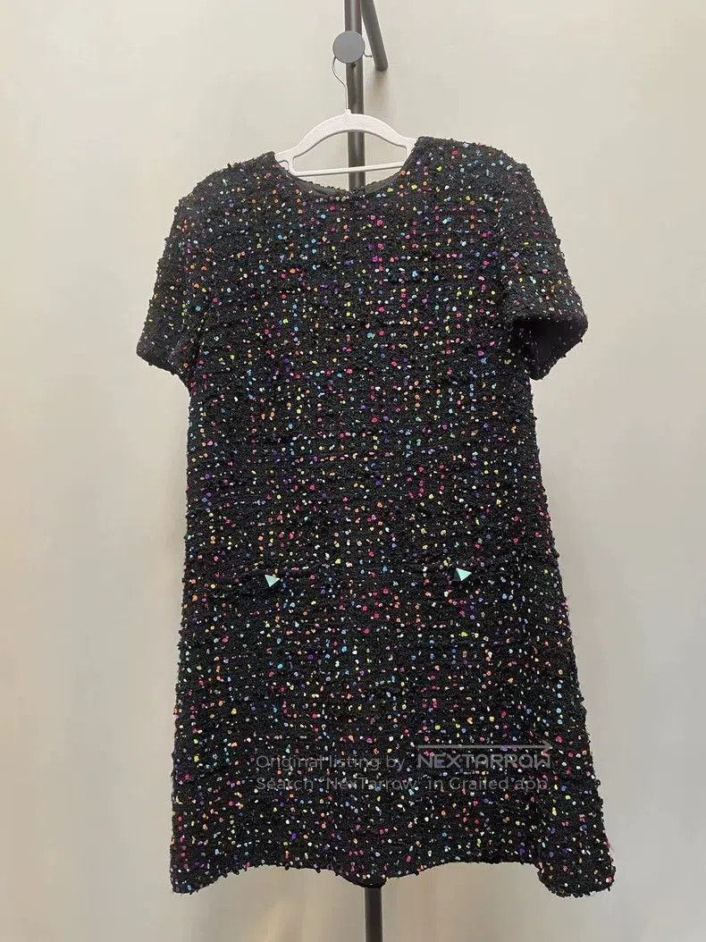 Valentino A small black fragrant dress